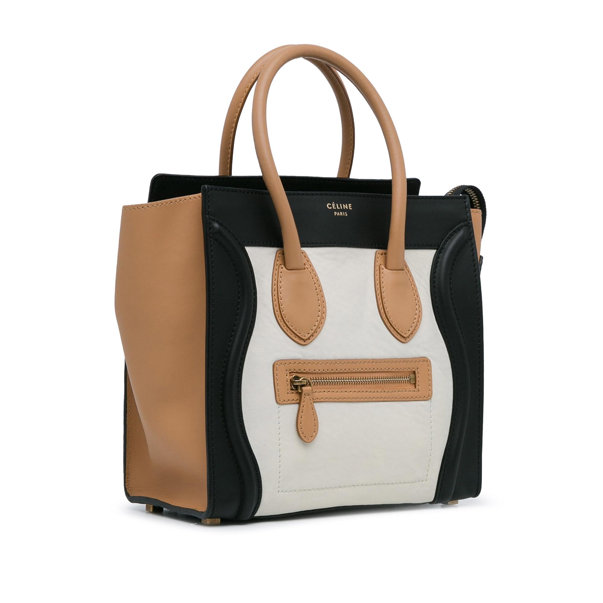 Celine Micro Tricolor Luggage Tote (SHG-rmDxa0)