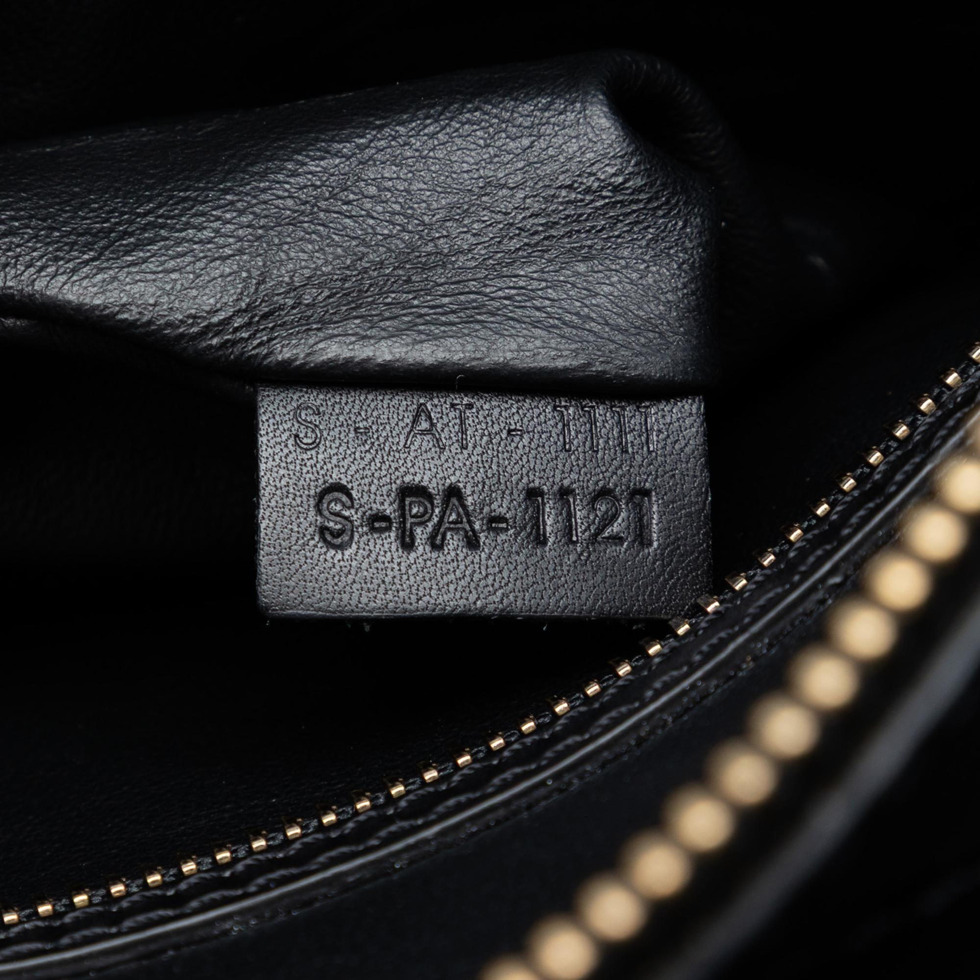 Celine Mini Bicolor Canvas and Leather Luggage Tote