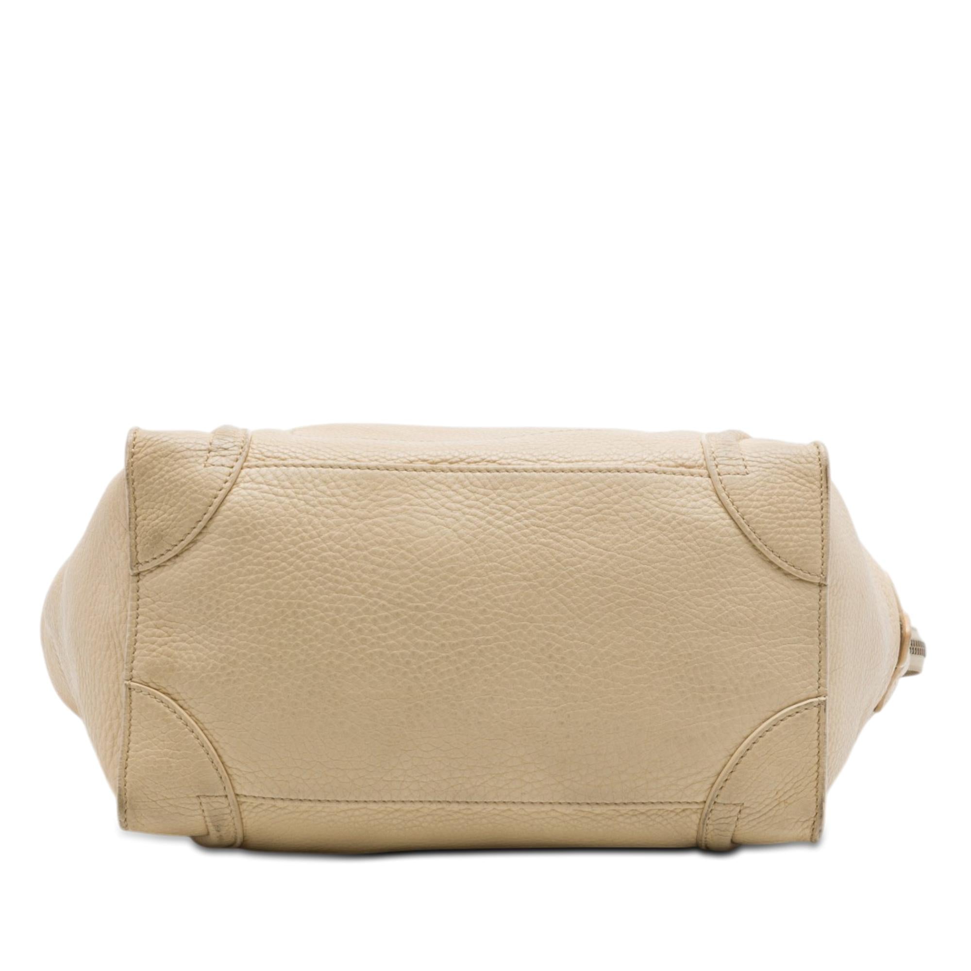 Celine Mini Drummed Calfskin Luggage Tote