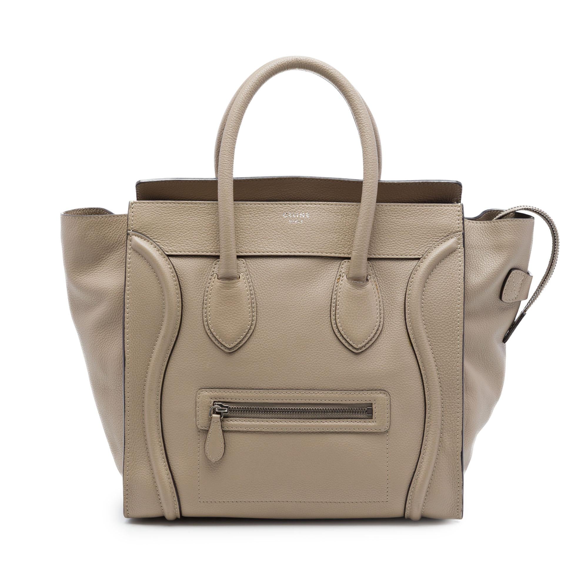 Celine Mini Drummed Calfskin Luggage Tote