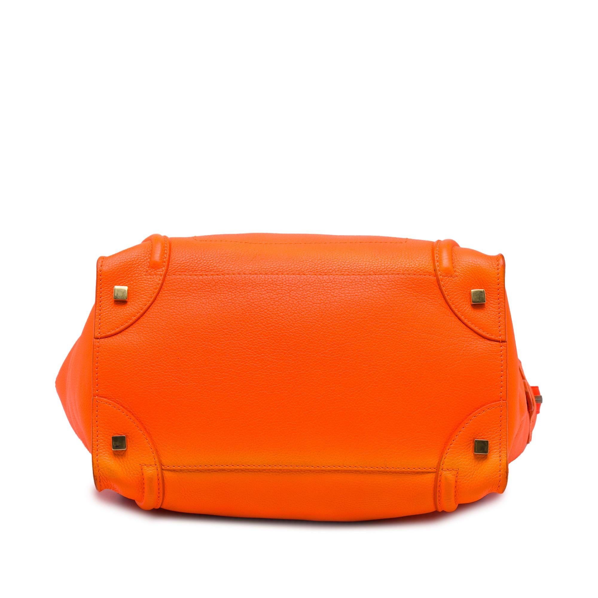 Celine Mini Leather Luggage Tote