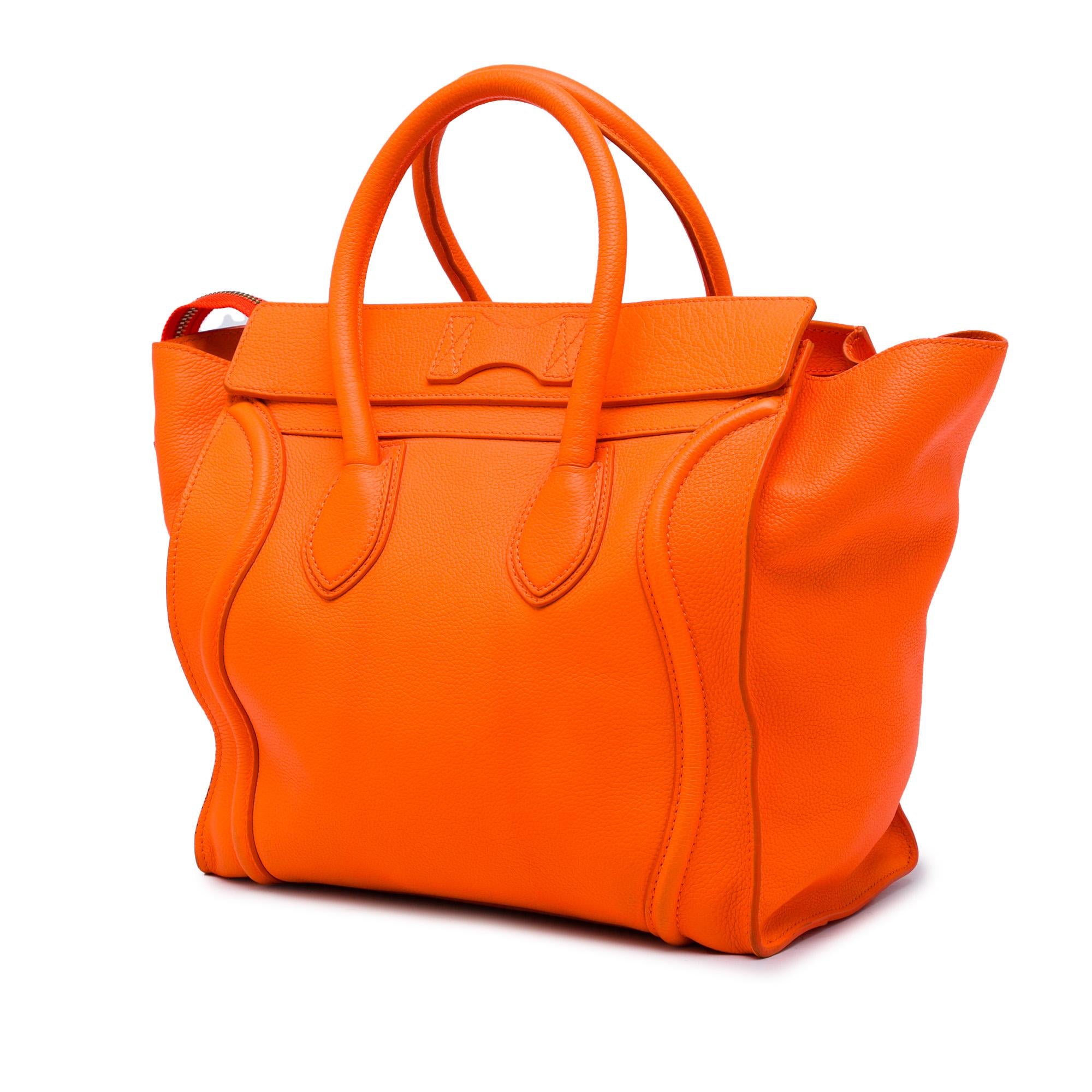 Celine Mini Leather Luggage Tote