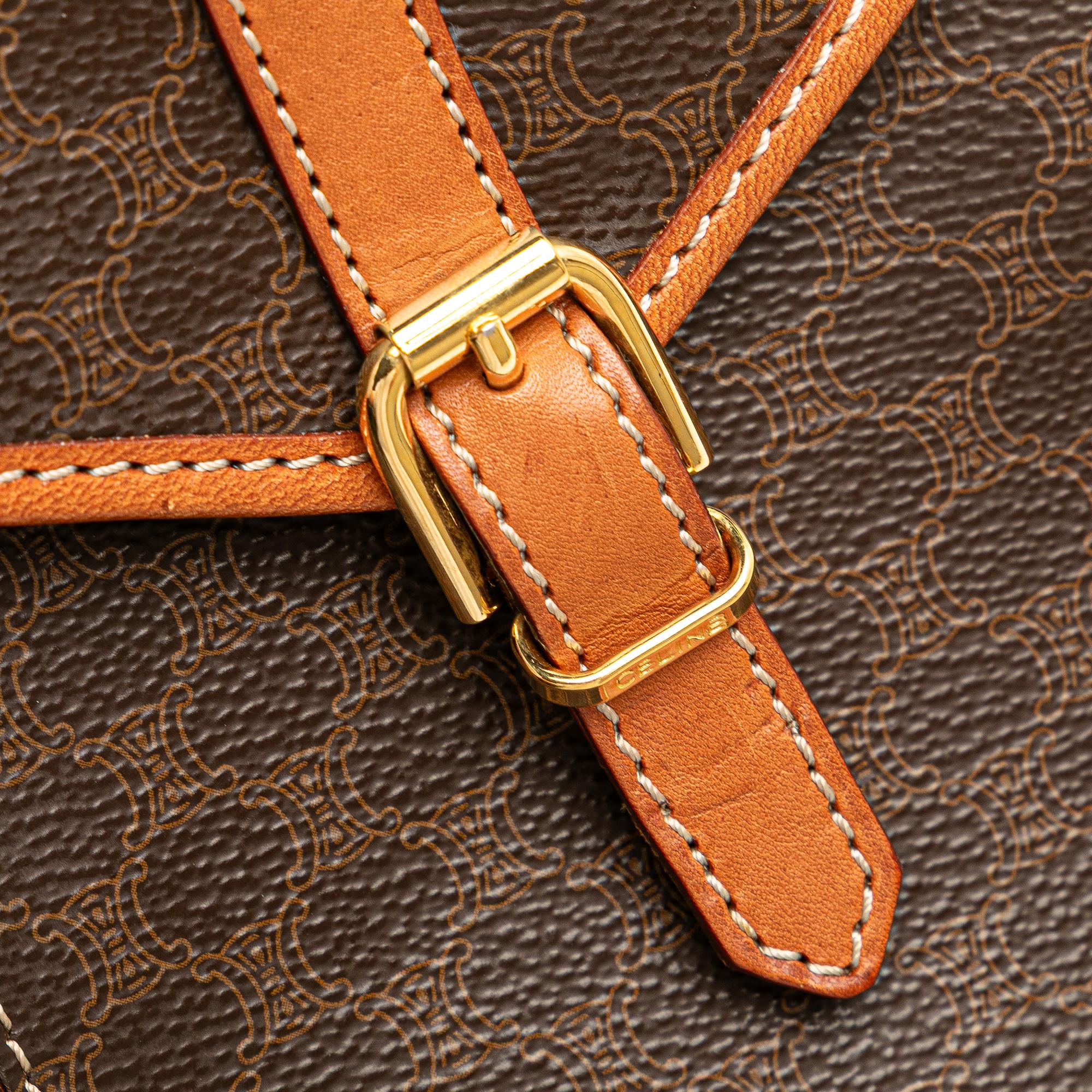 Celine Mini Macadam Coated Canvas Twin Backpack