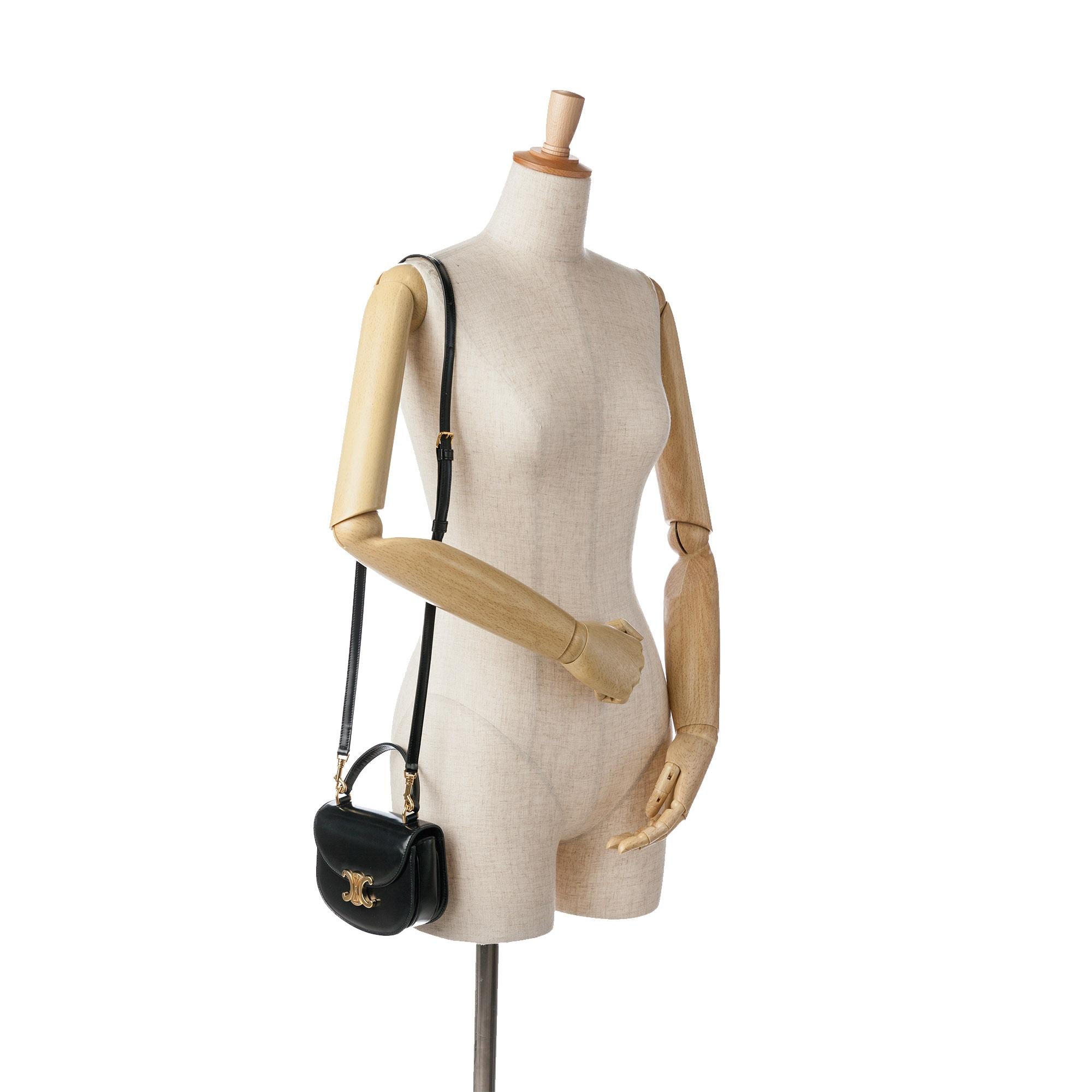 Celine Mini Shiny Calfskin Besace Clea Satchel