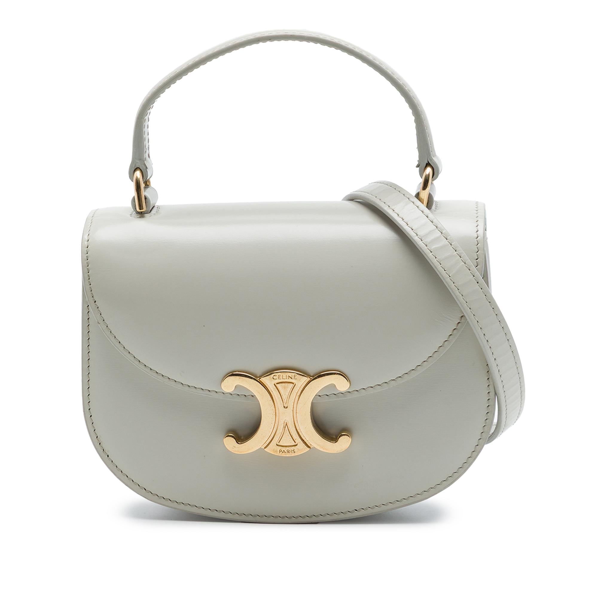 Celine Mini Shiny Calfskin Besace Clea Satchel