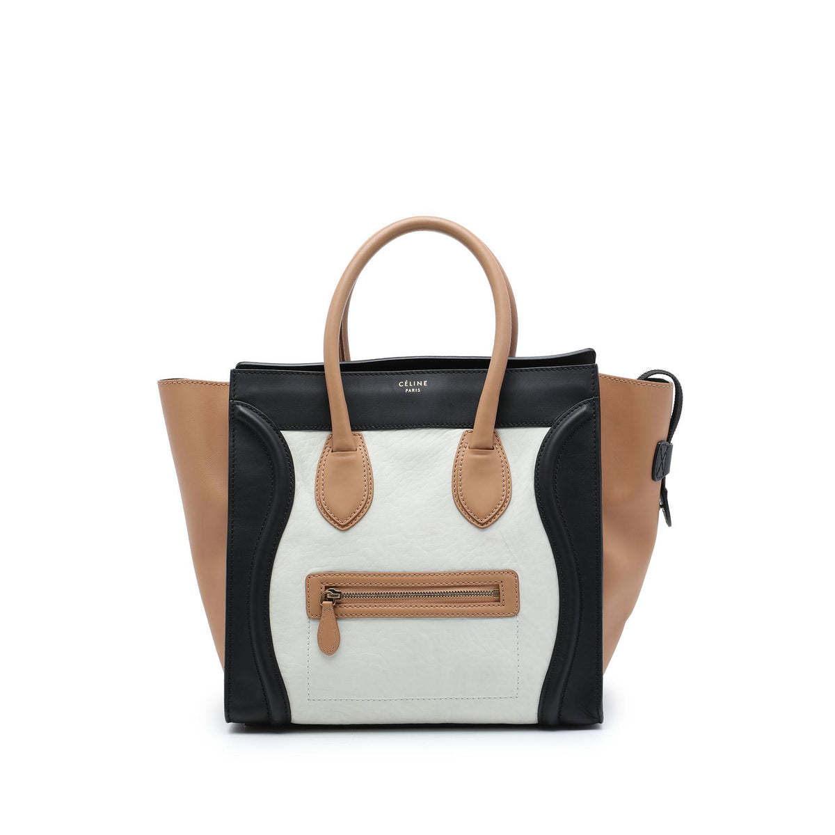 Celine Mini Tricolor Calfskin Luggage Tote