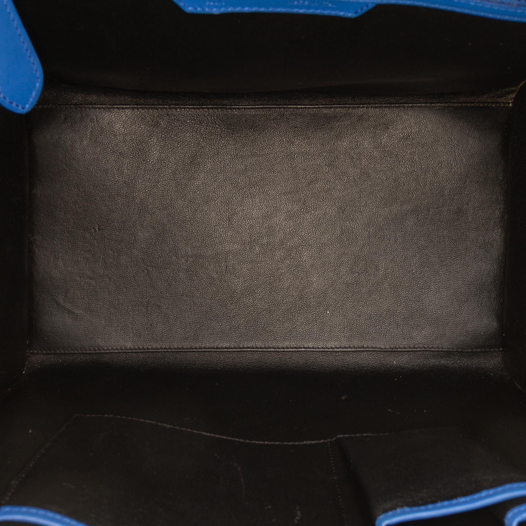 Celine Mini Tricolor Leather Luggage Tote