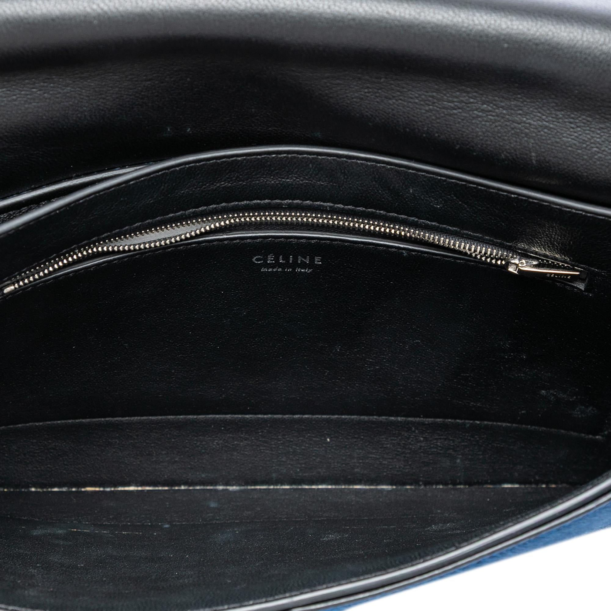 Celine Multicolor Leather and Pony Hair Diamond Shoulder Bag