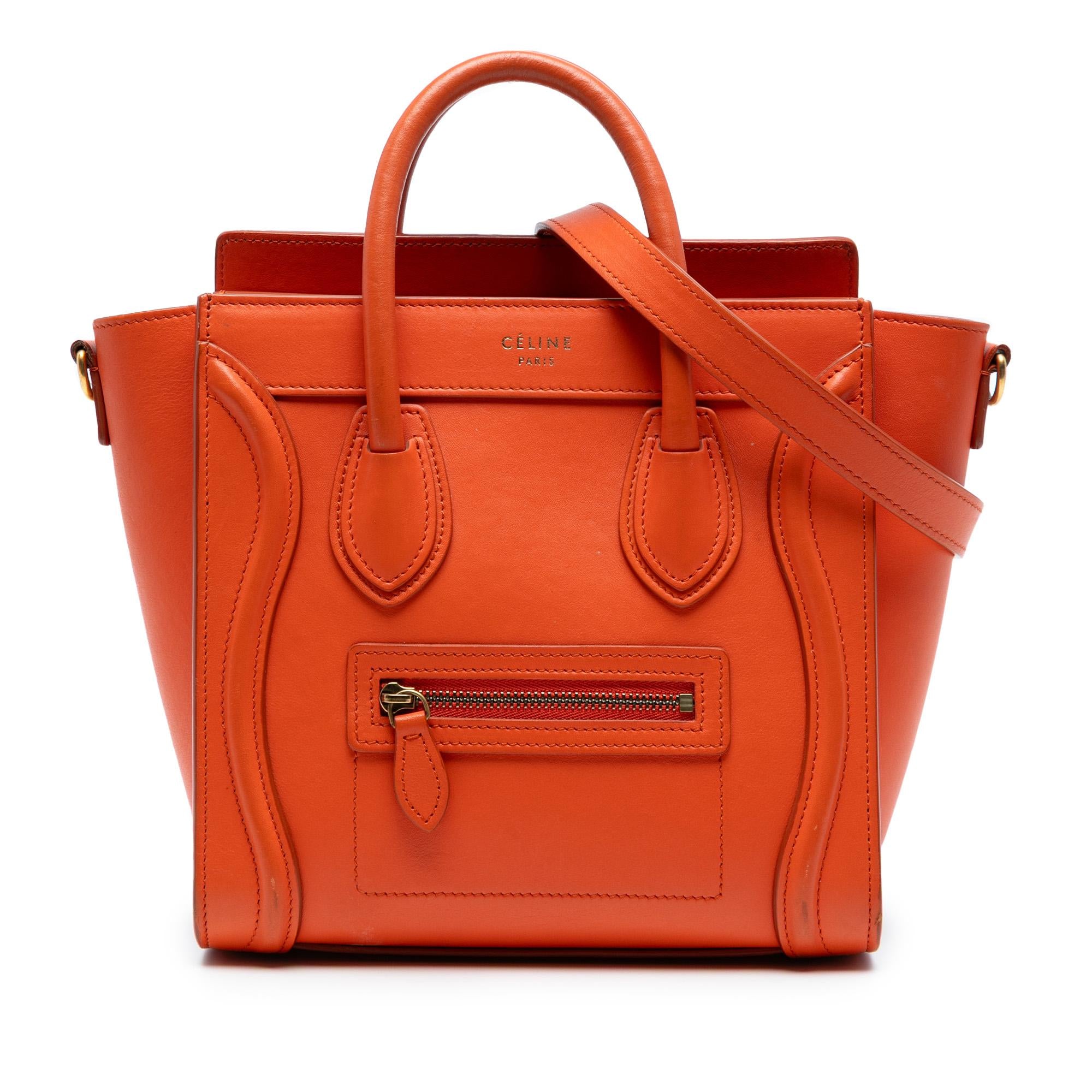 Celine Nano Leather Luggage Tote