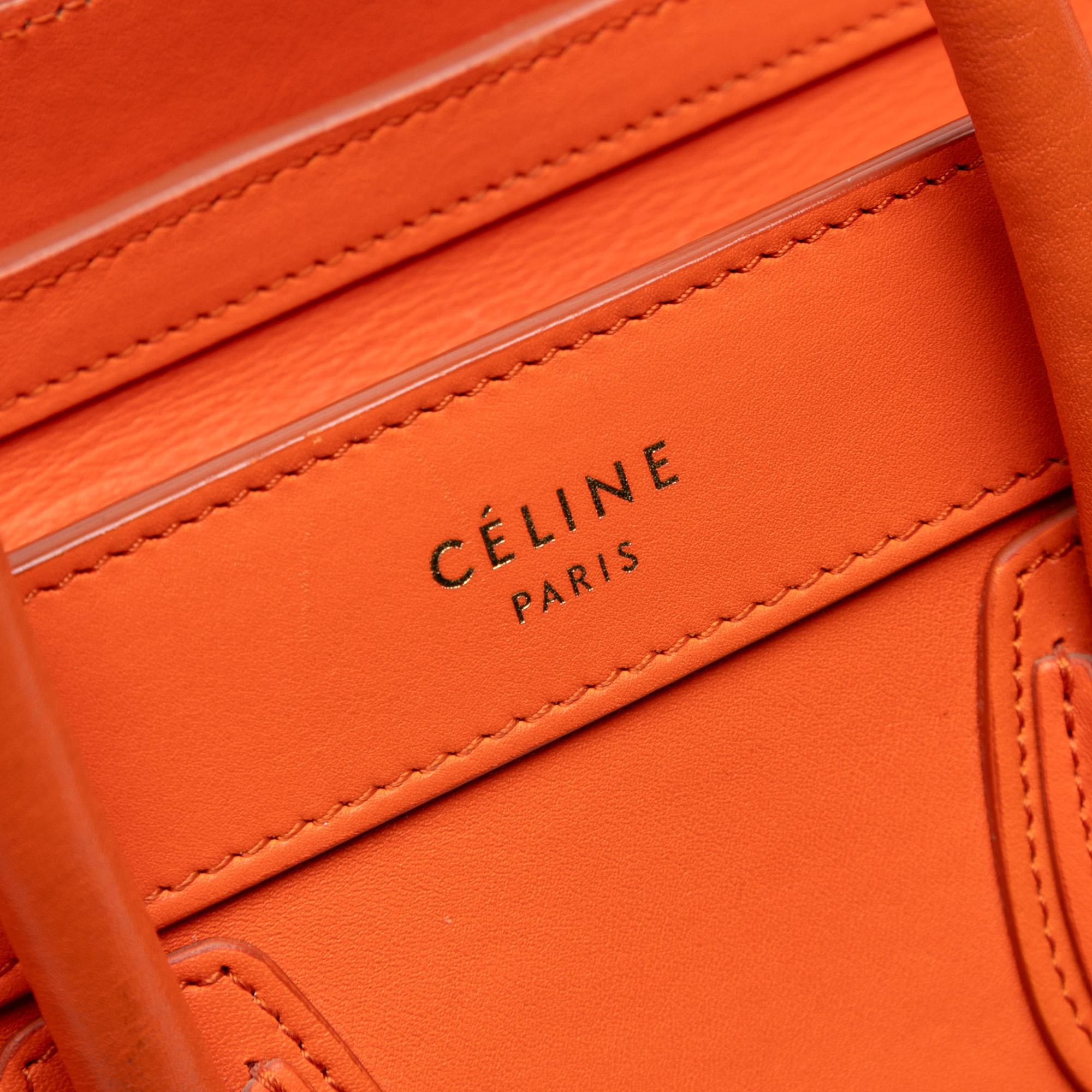 Celine Nano Leather Luggage Tote