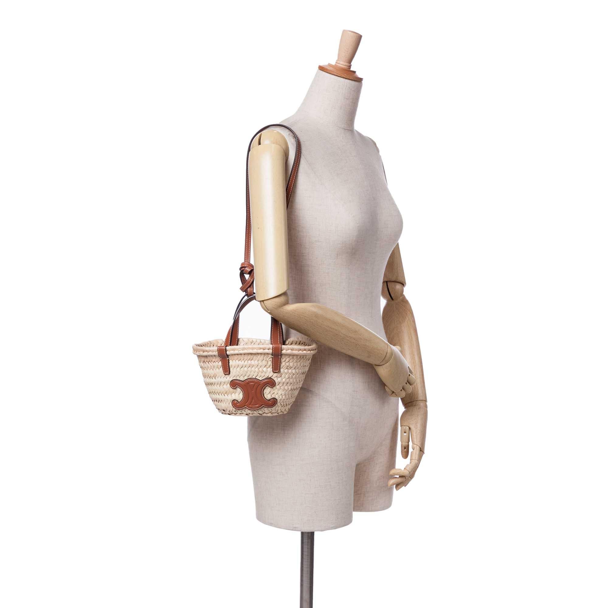 Celine Nano Raffia Triomphe Classic Panier