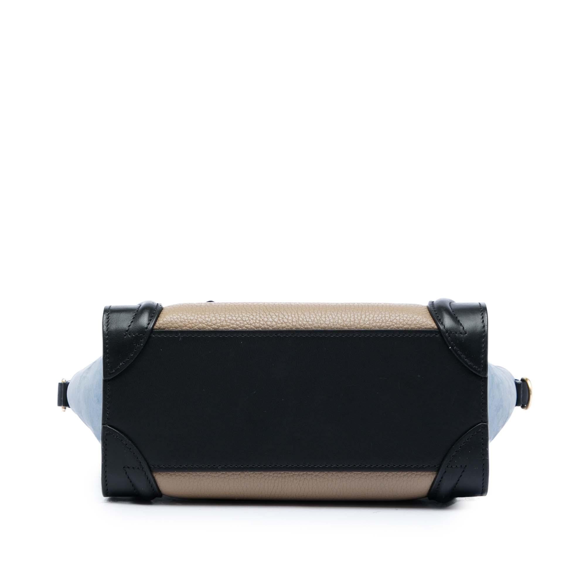 Celine Nano Tricolor Leather Luggage Tote