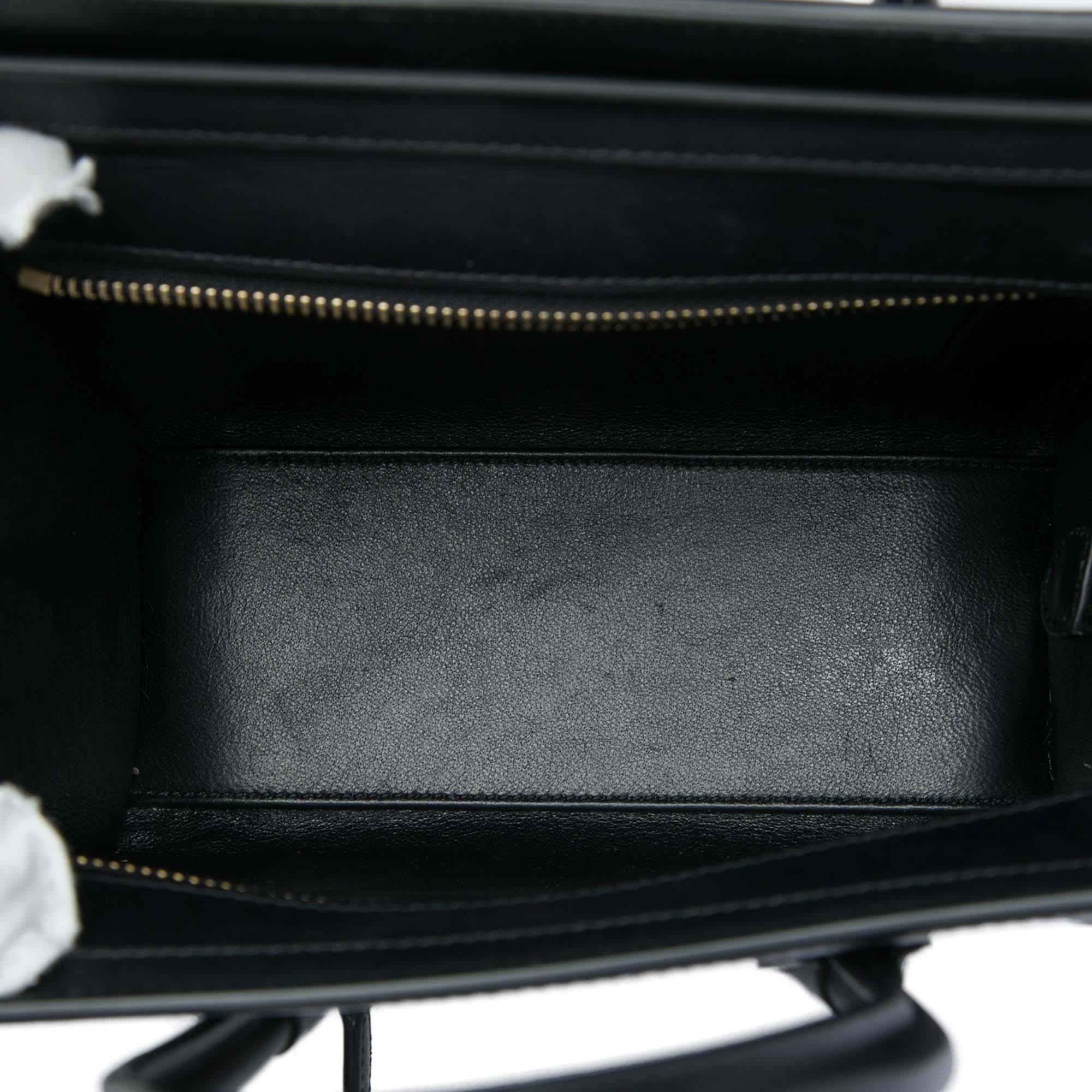 Celine Nano Tricolor Leather Luggage Tote