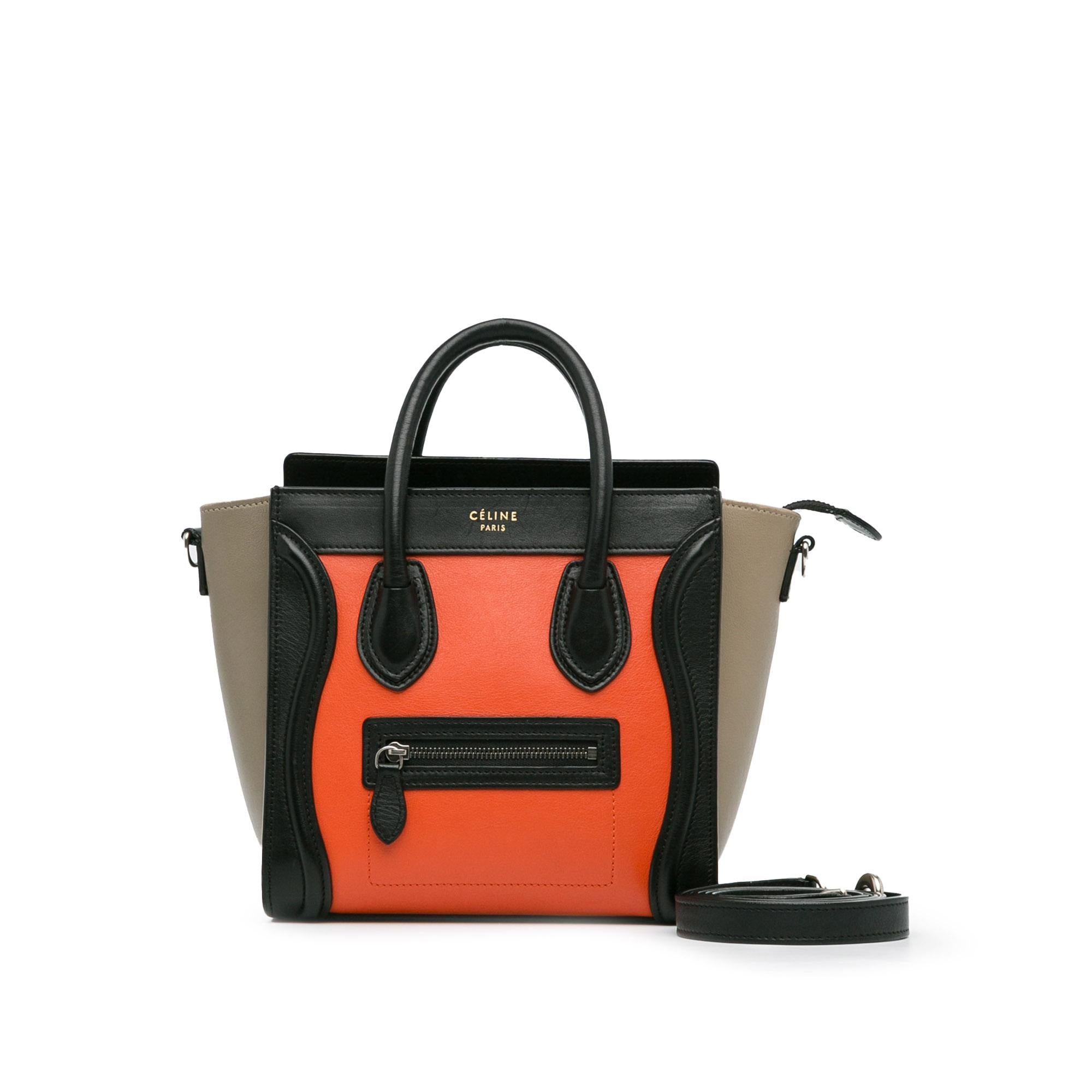 Celine Nano Tricolor Luggage Tote (SHG-6zoiWf)