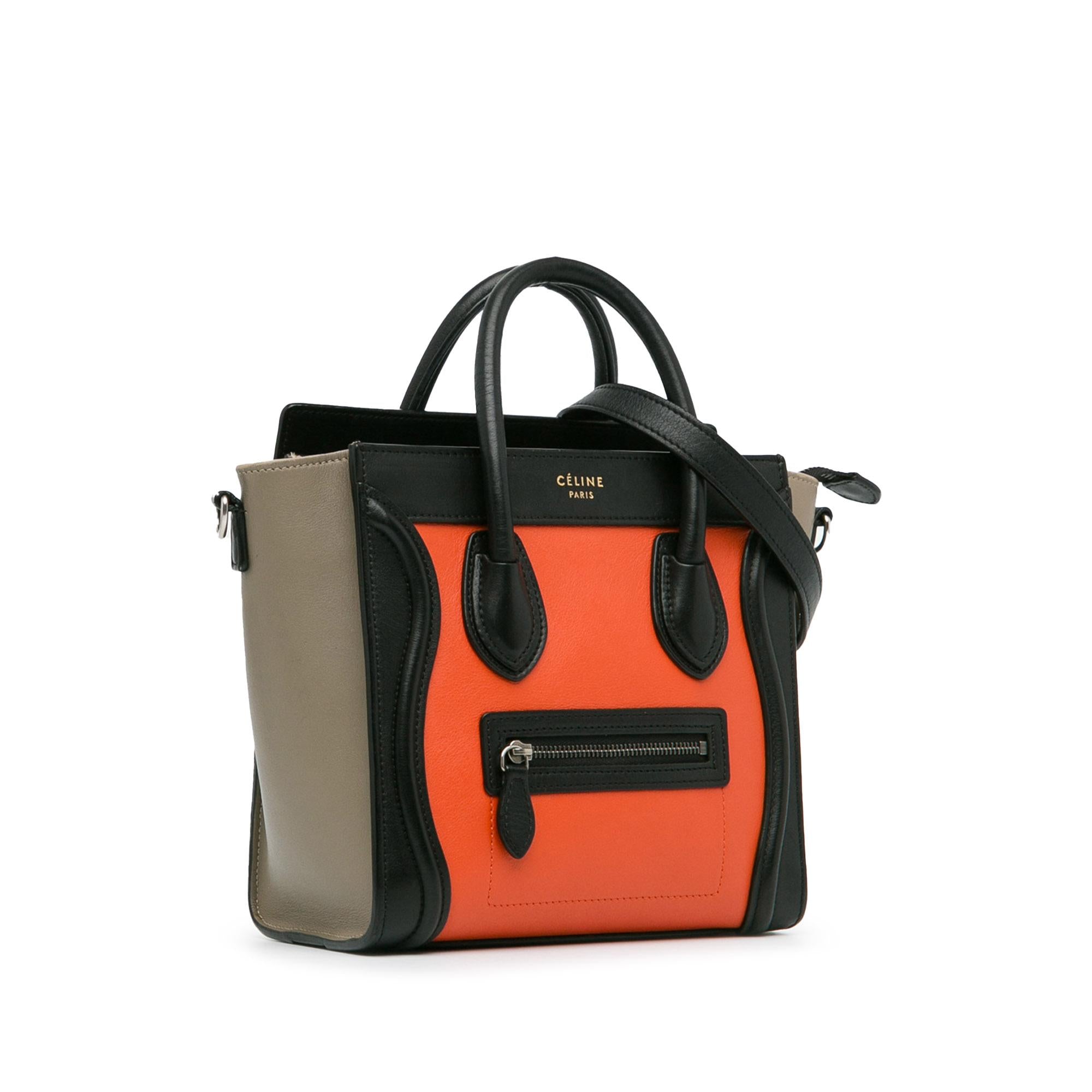 Celine Nano Tricolor Luggage Tote (SHG-6zoiWf)