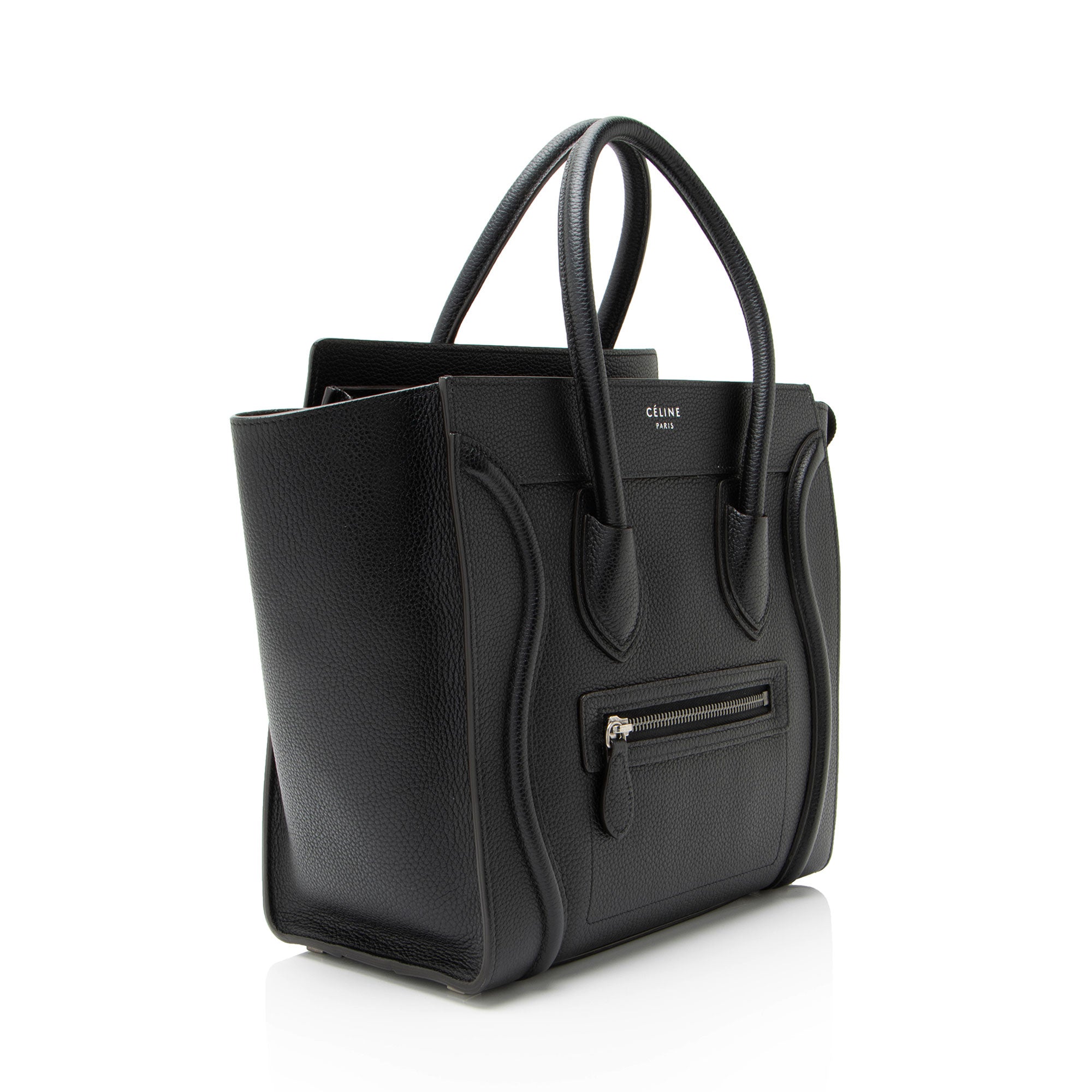 Celine Pebbled Leather Micro Luggage Tote