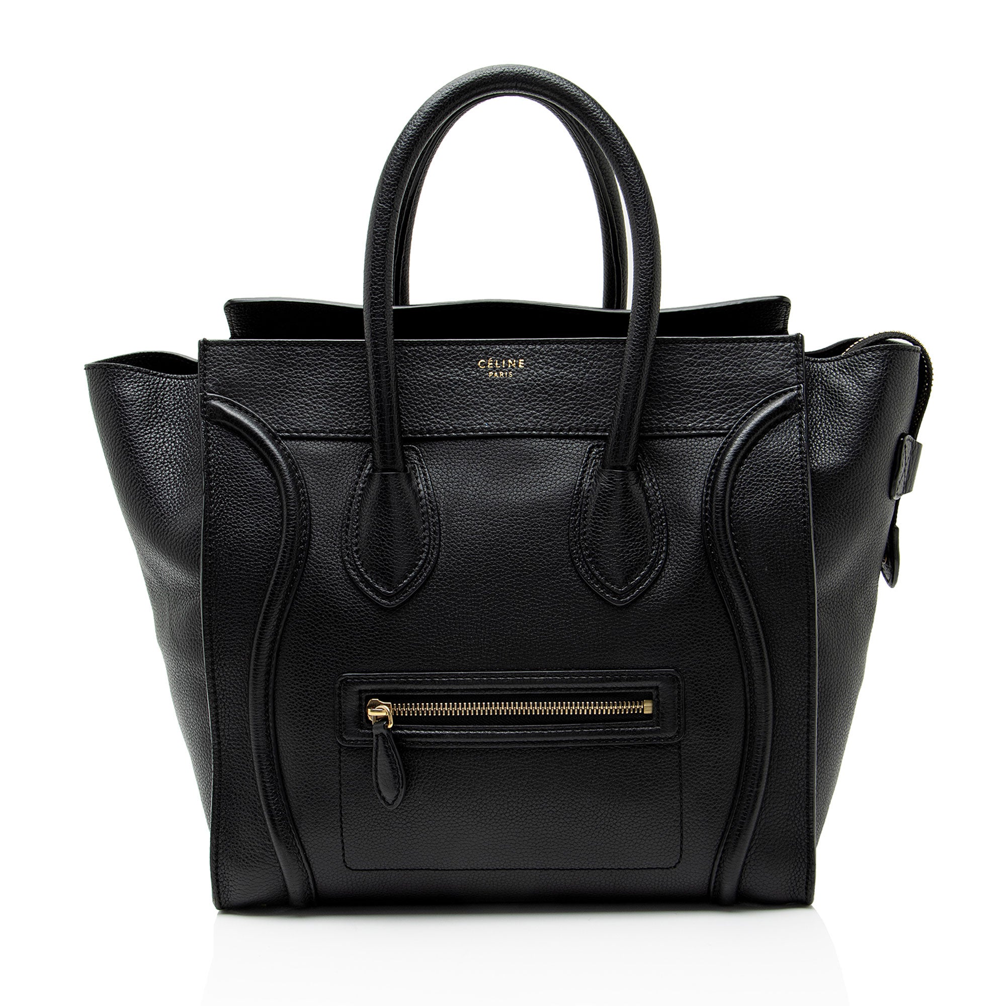 Celine Pebbled Leather Mini Luggage Tote