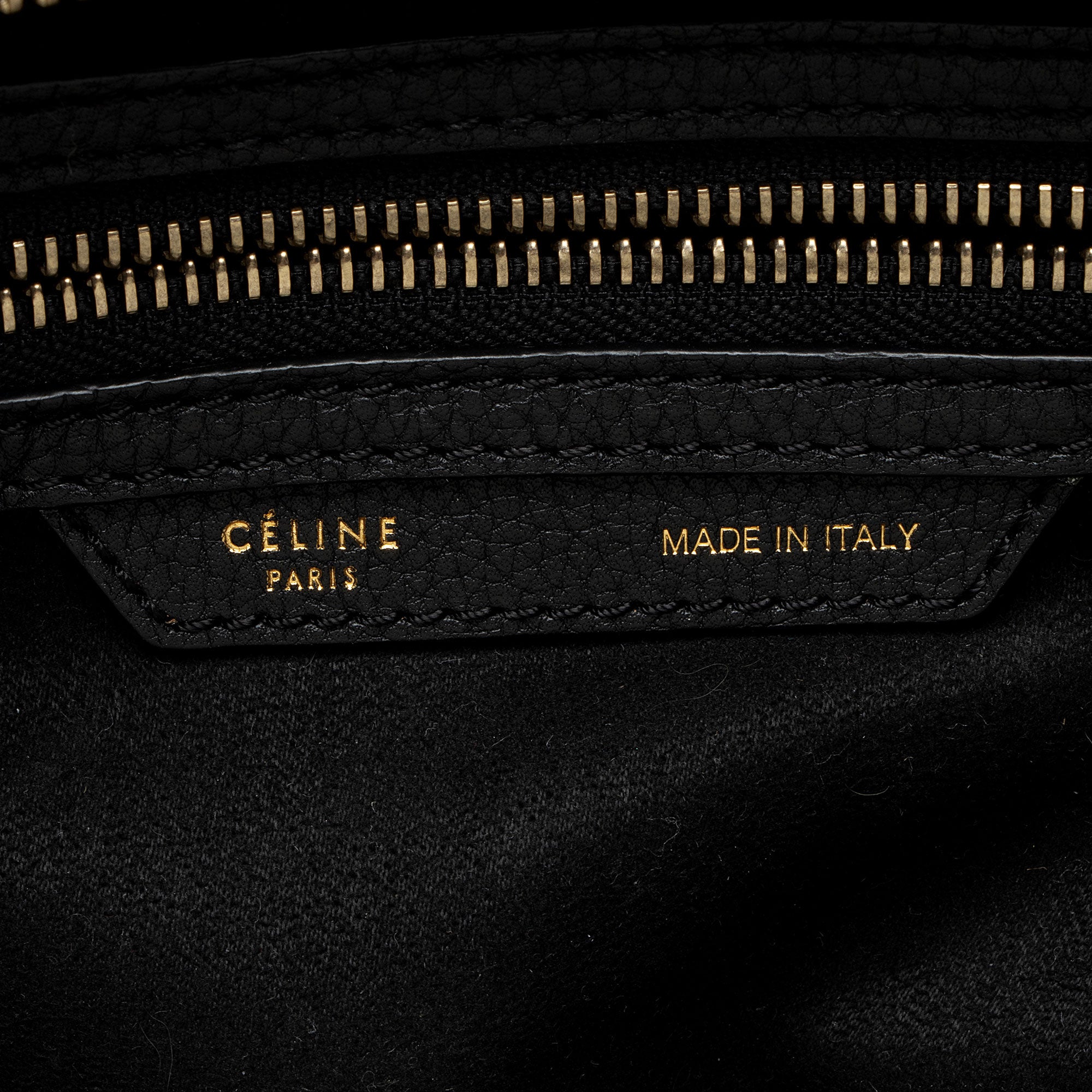 Celine Pebbled Leather Mini Luggage Tote