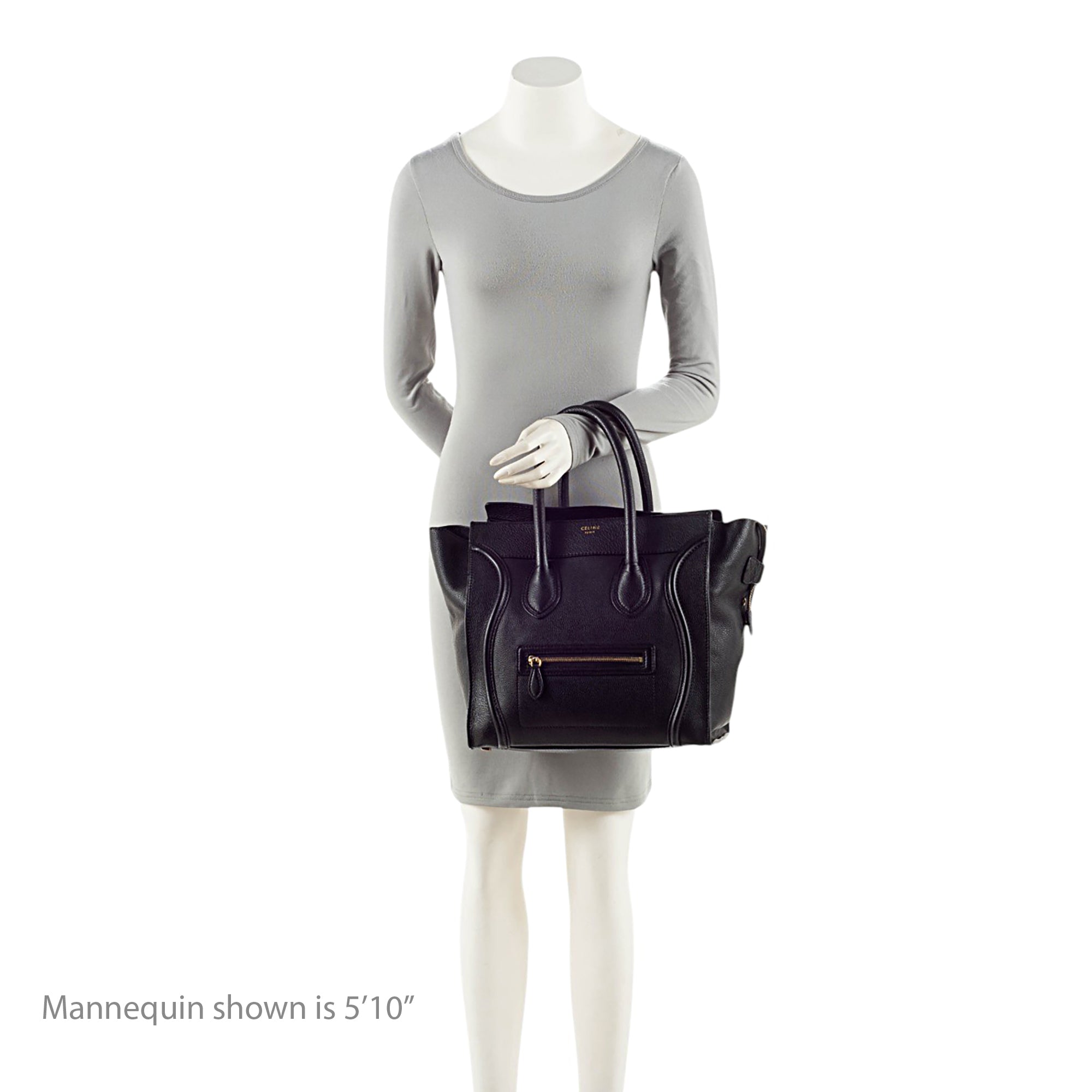 Celine Pebbled Leather Mini Luggage Tote