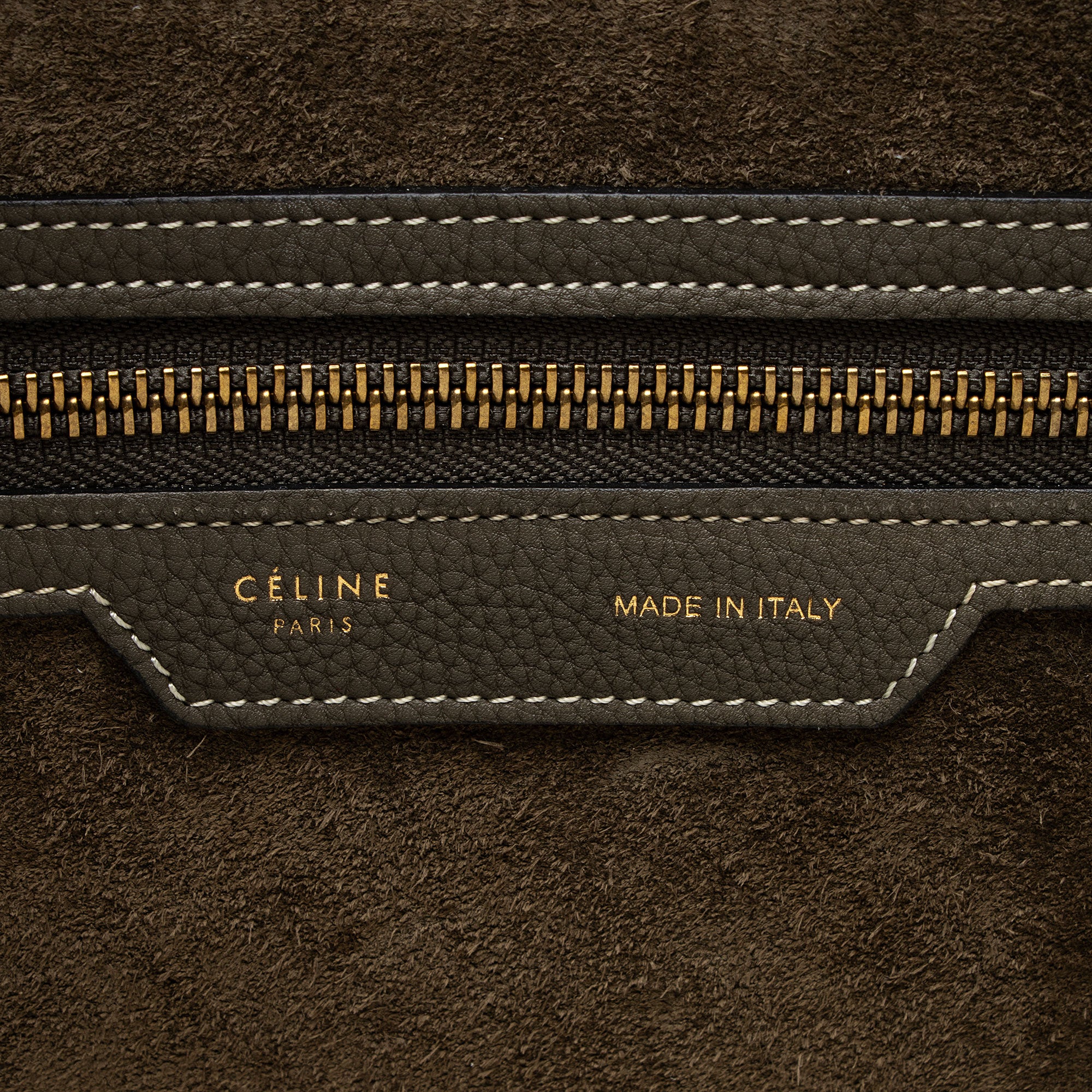 Celine Pebbled Leather Mini Luggage Tote