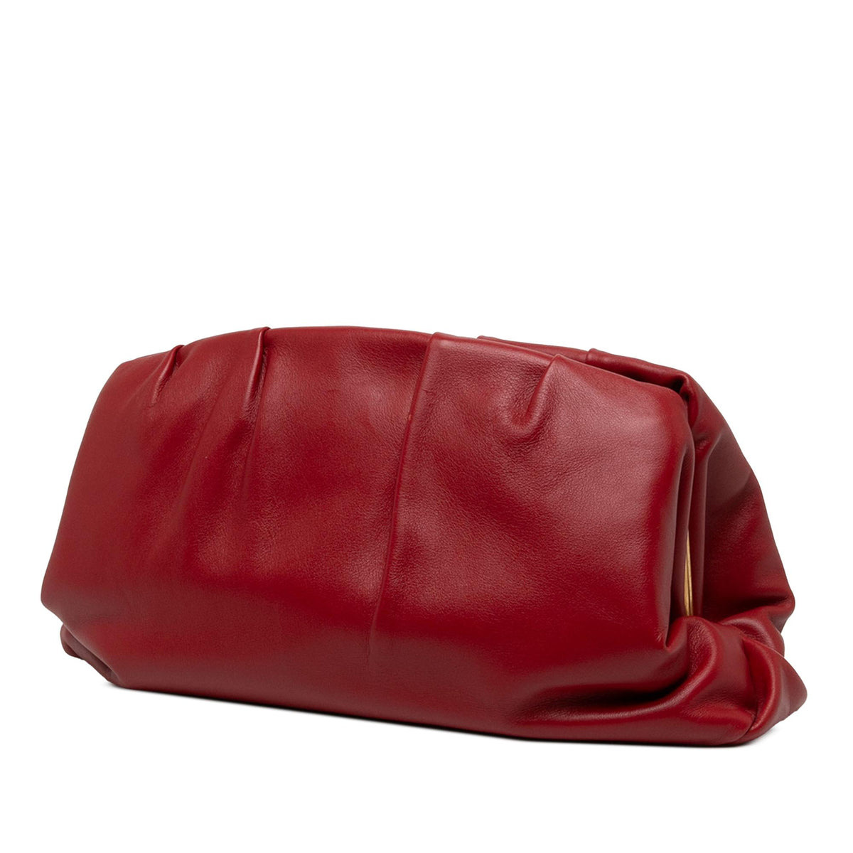 Celine Pleated Calfskin French Lock Clutch