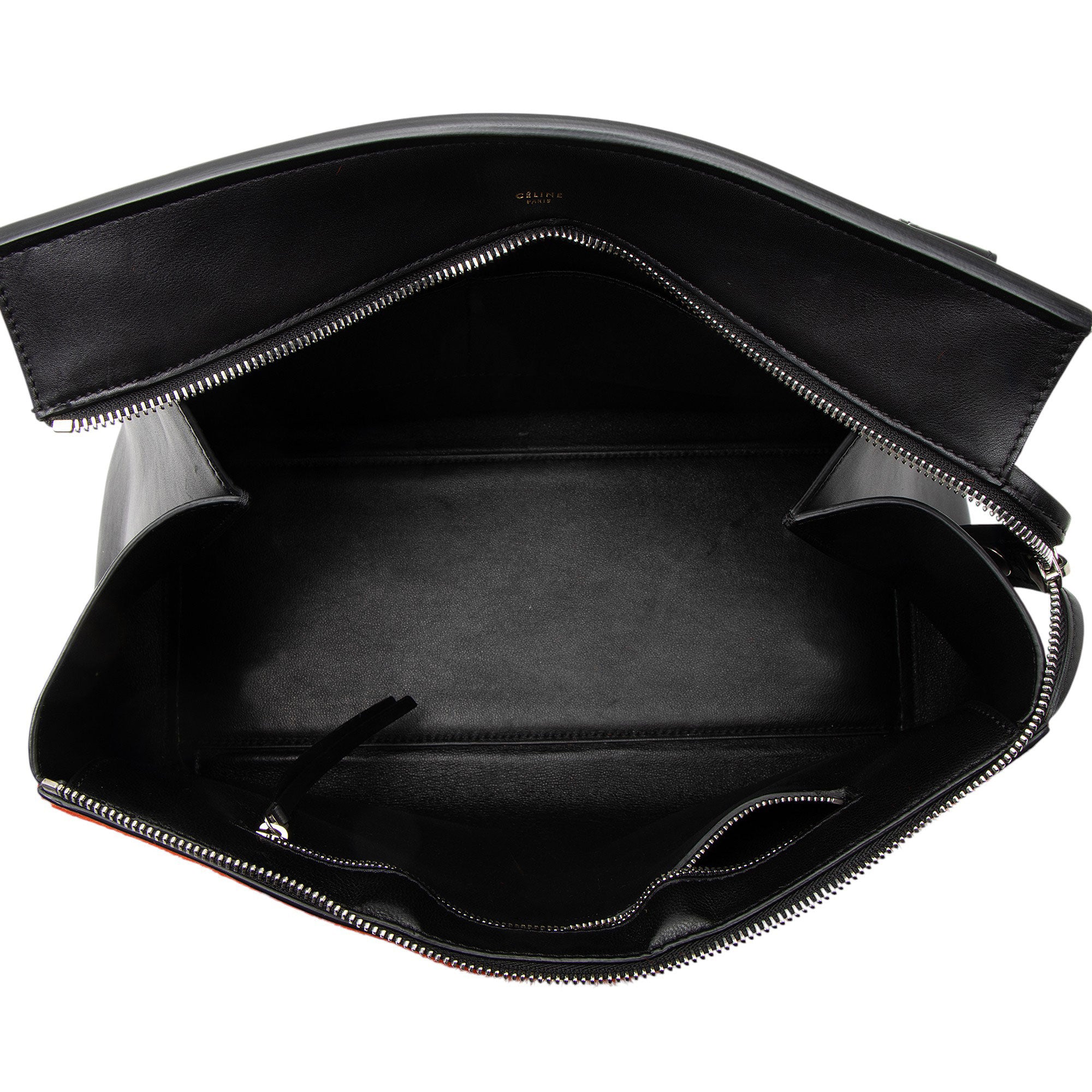 Celine Pony Hair Leather Edge Medium Top Handle