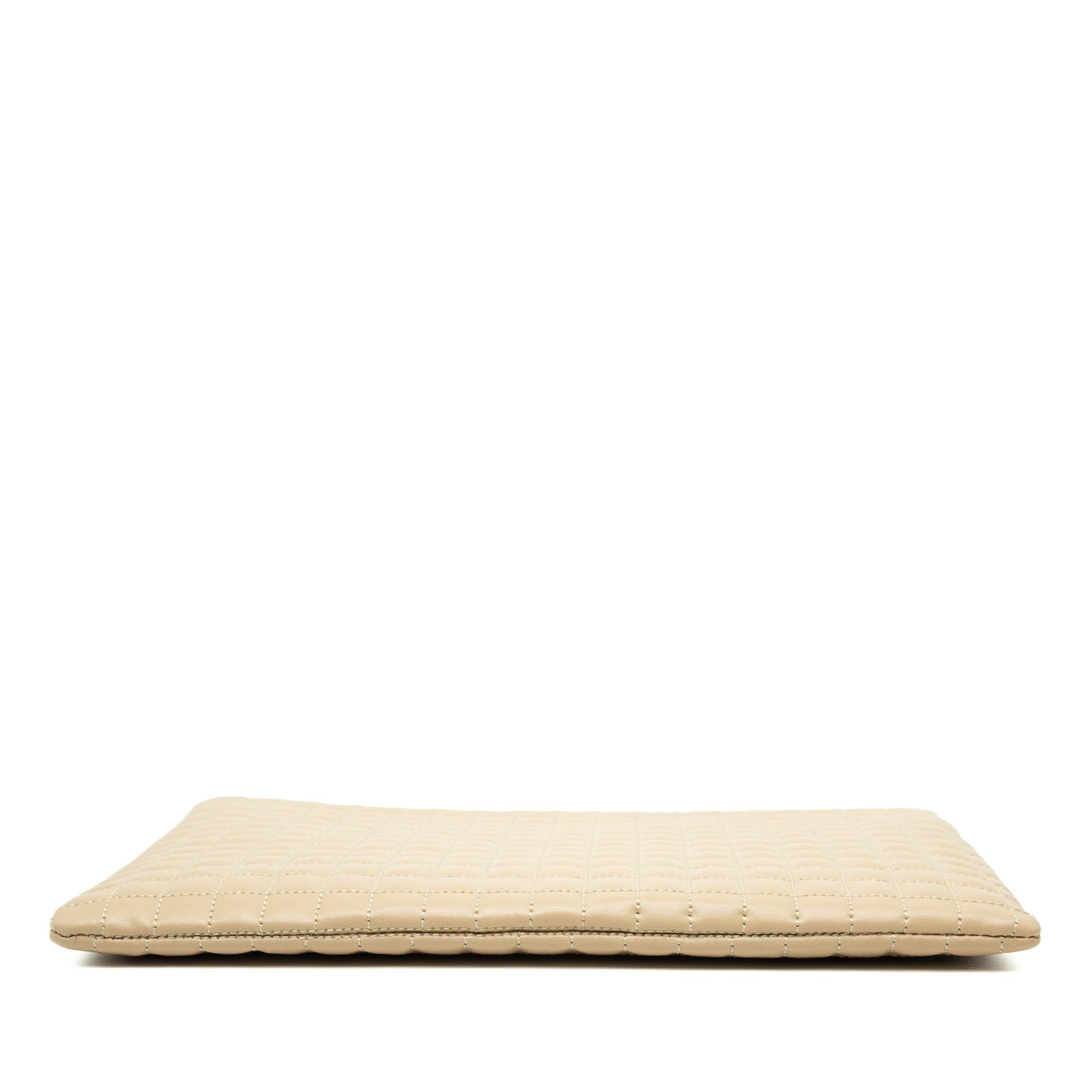 Celine Quilted Calfskin C Charm Clutch