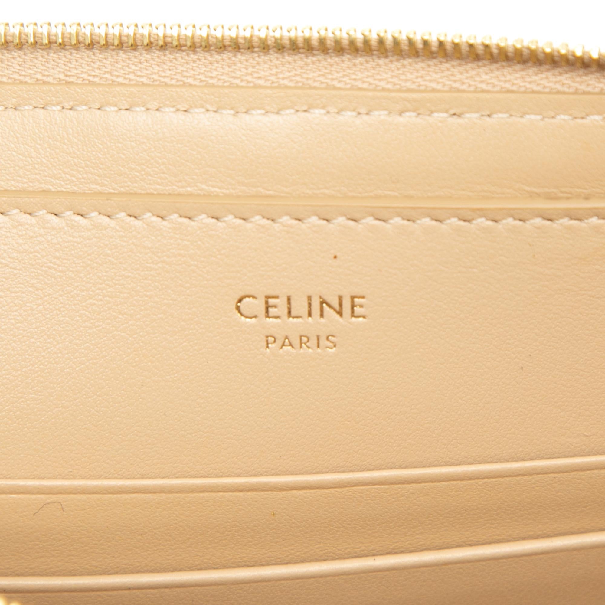 Celine Quilted Calfskin C Charm Clutch