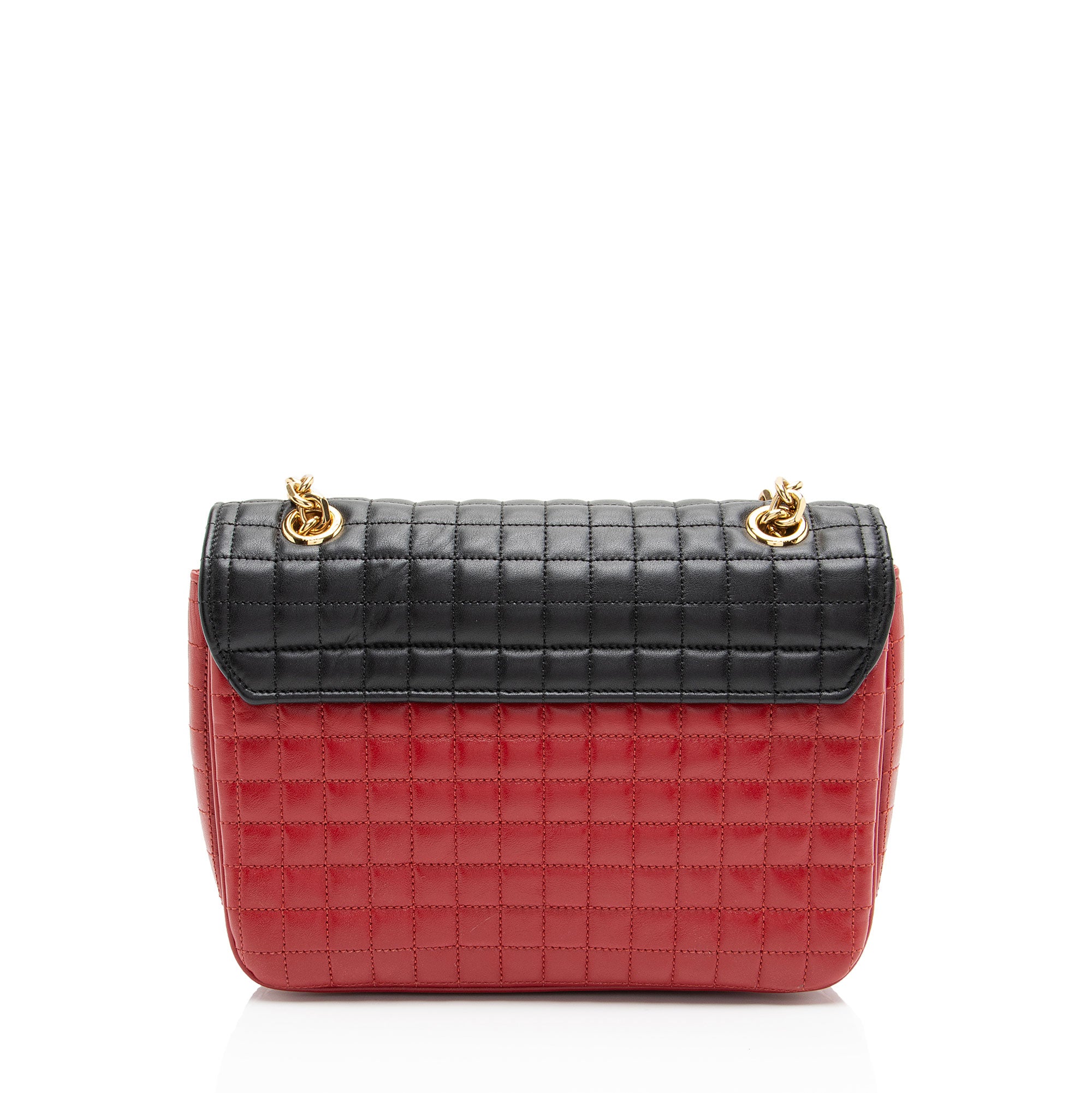 Celine Quilted Leather C Medium Flap Bag