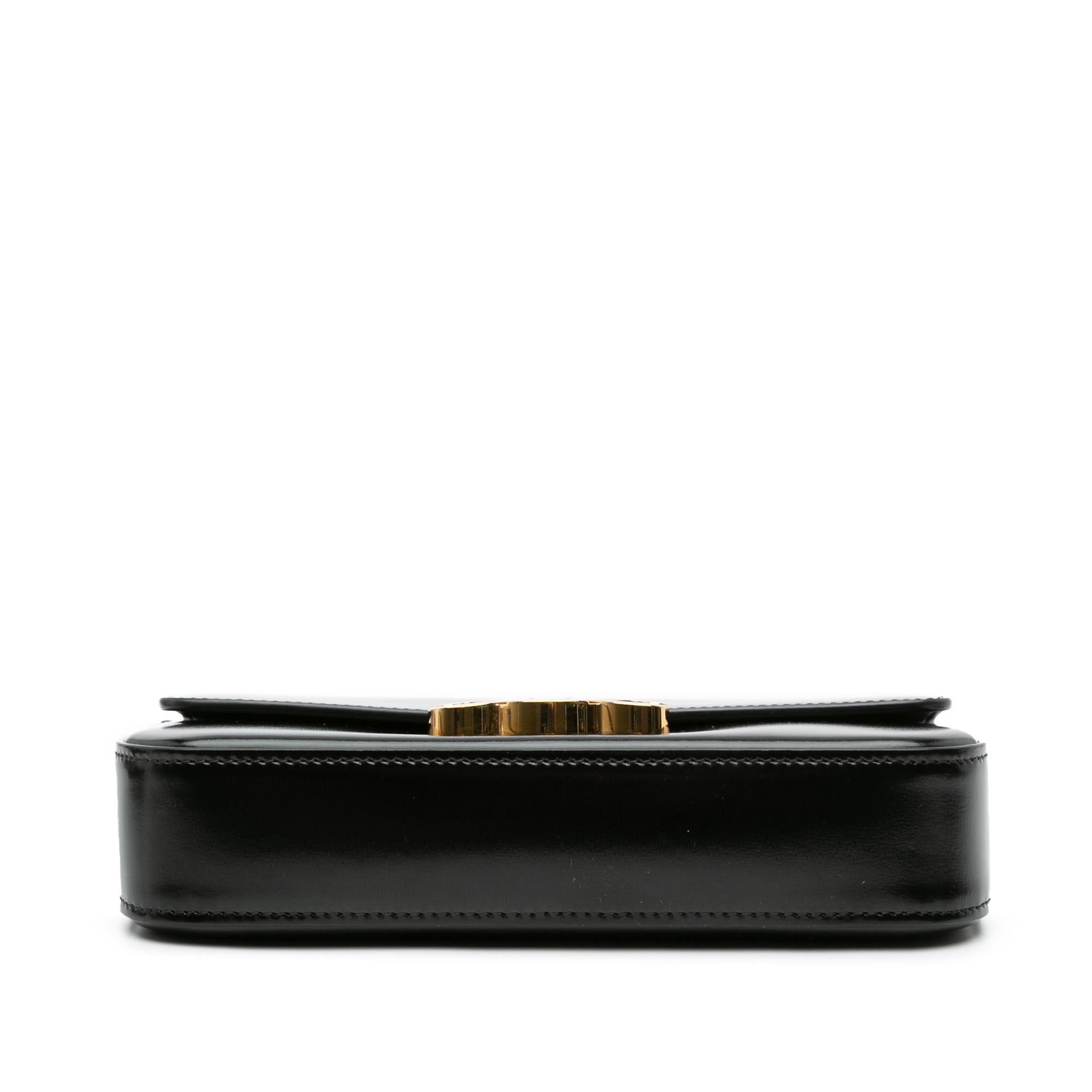 Celine Shiny Calfskin Claude Chain Shoulder Bag