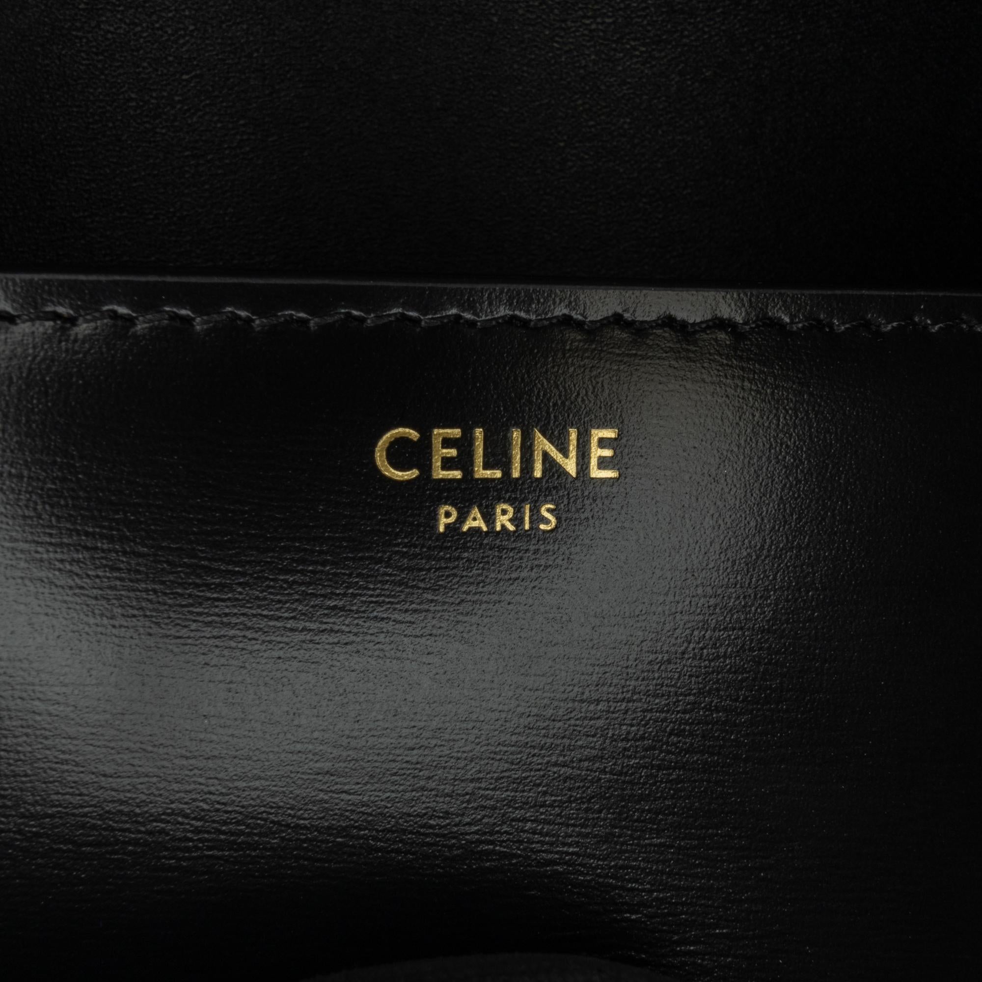 Celine Shiny Calfskin Claude Shoulder Bag