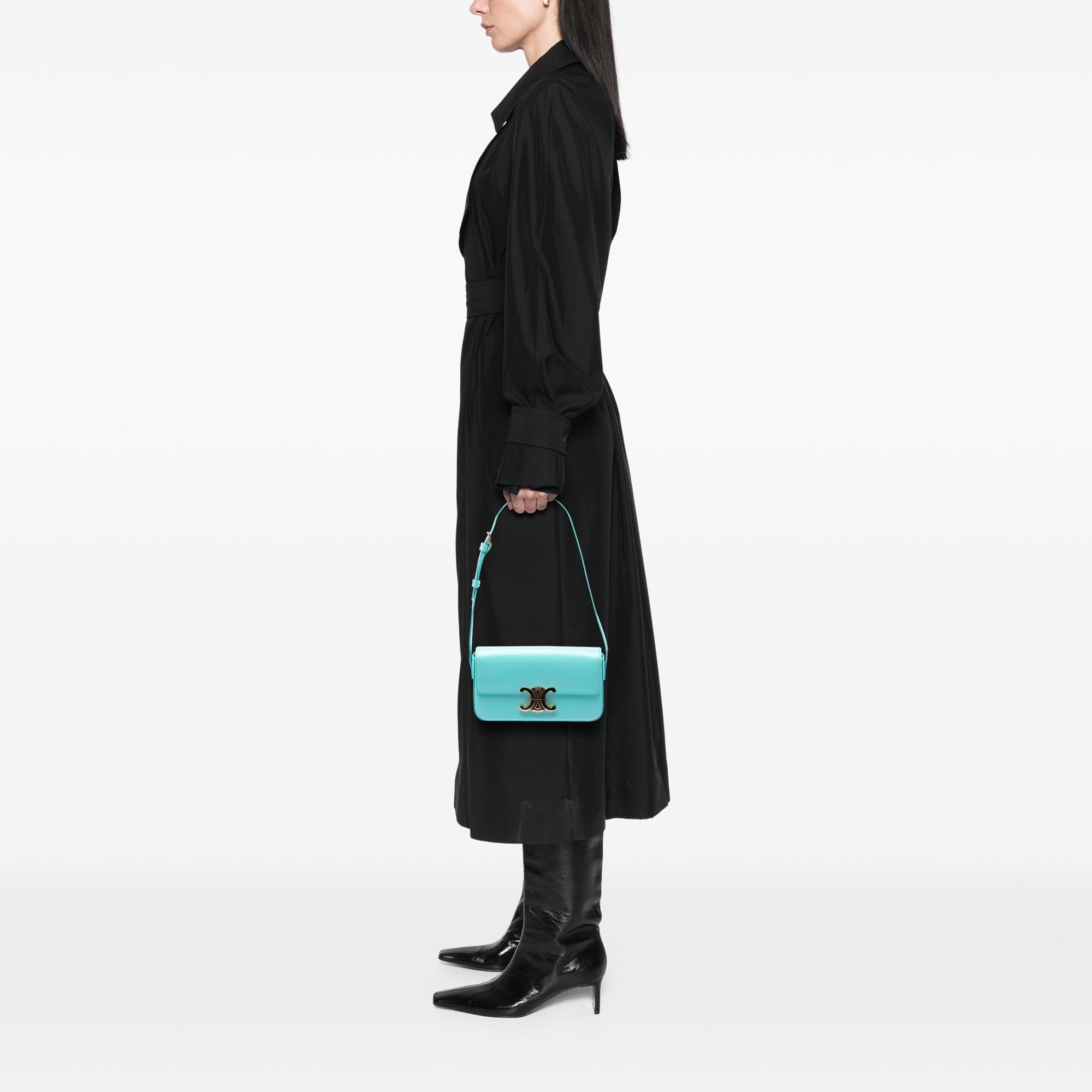 Celine Shiny Calfskin Claude Shoulder Bag