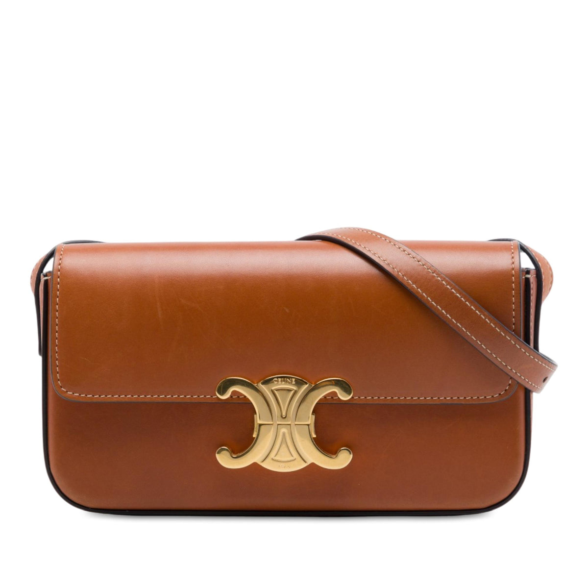 Celine Shiny Calfskin Claude Shoulder Bag