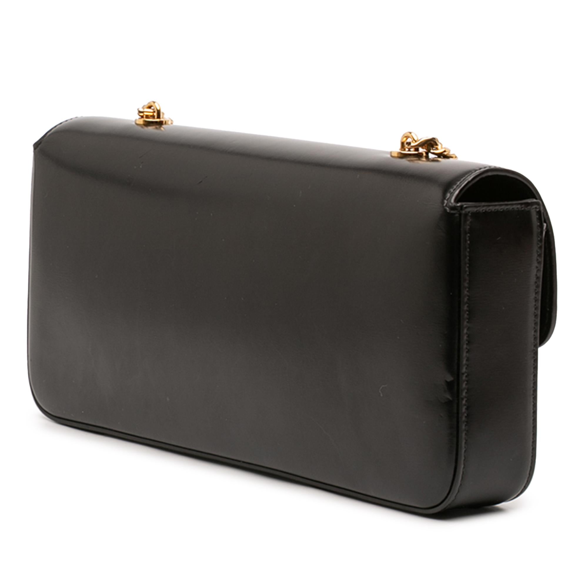 Celine Shiny Calfskin Triomphe Chain Shoulder Bag