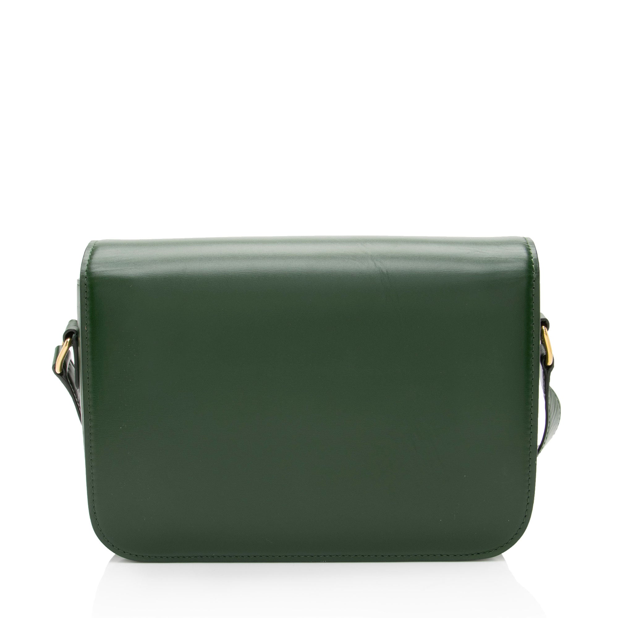 Celine Shiny Calfskin Triomphe Classique Shoulder Bag