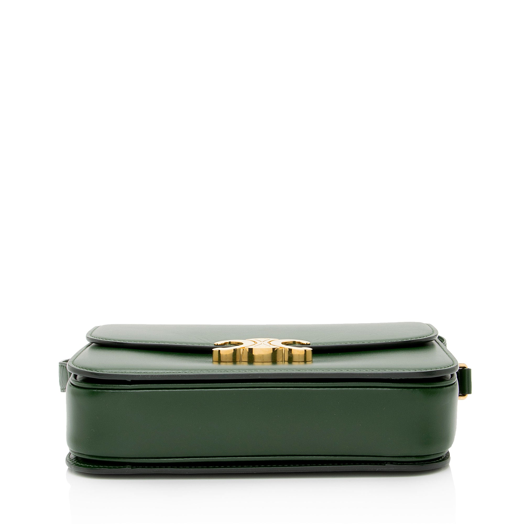 Celine Shiny Calfskin Triomphe Classique Shoulder Bag