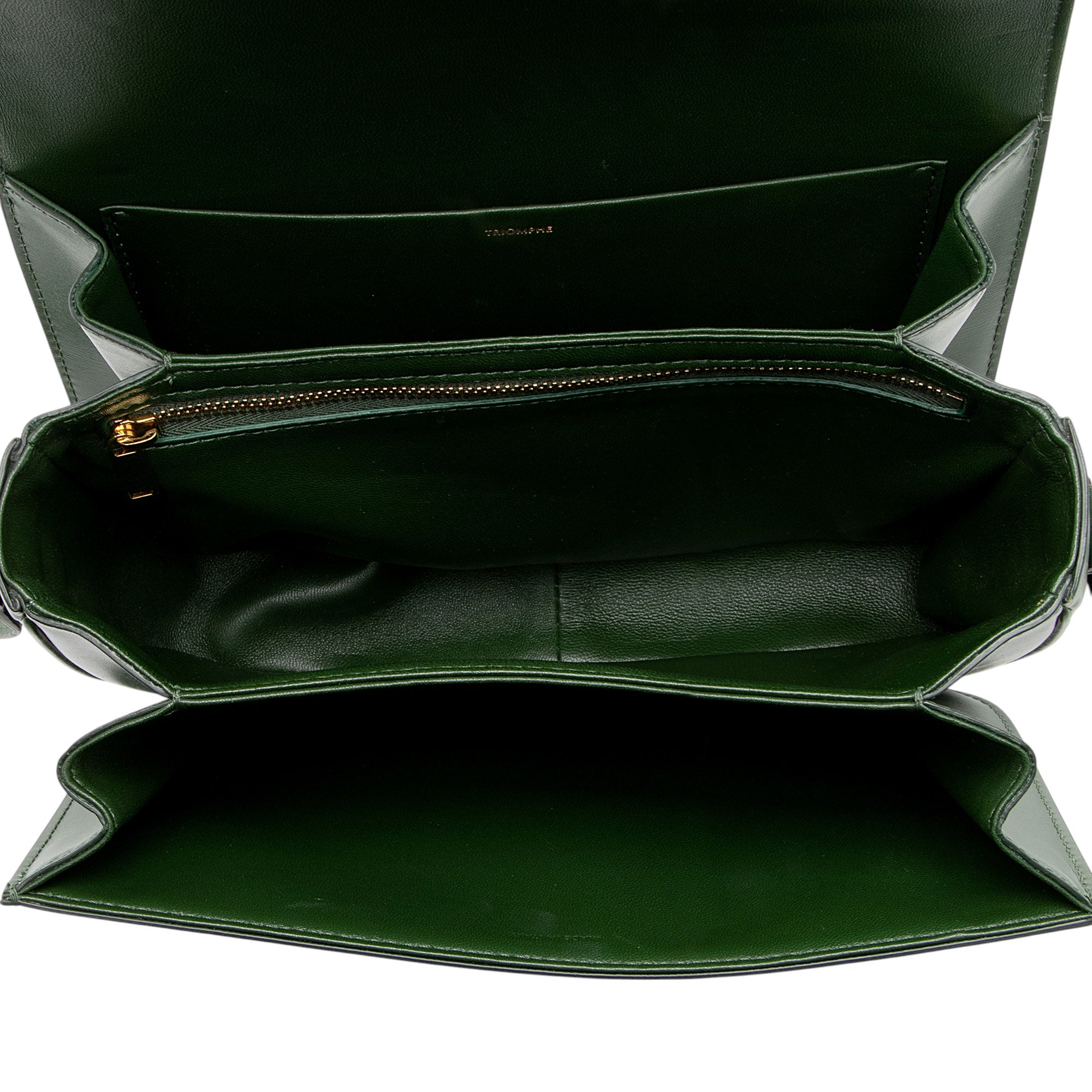 Celine Shiny Calfskin Triomphe Classique Shoulder Bag