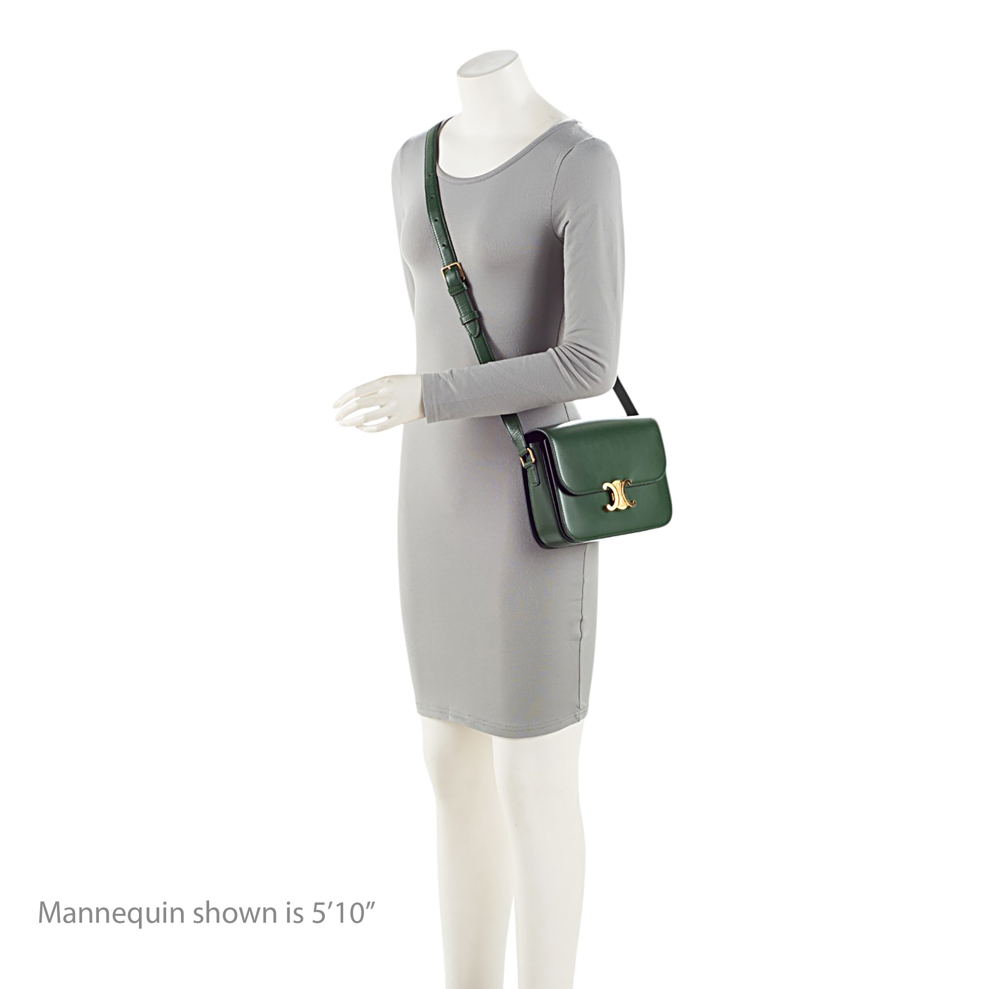 Celine Shiny Calfskin Triomphe Classique Shoulder Bag