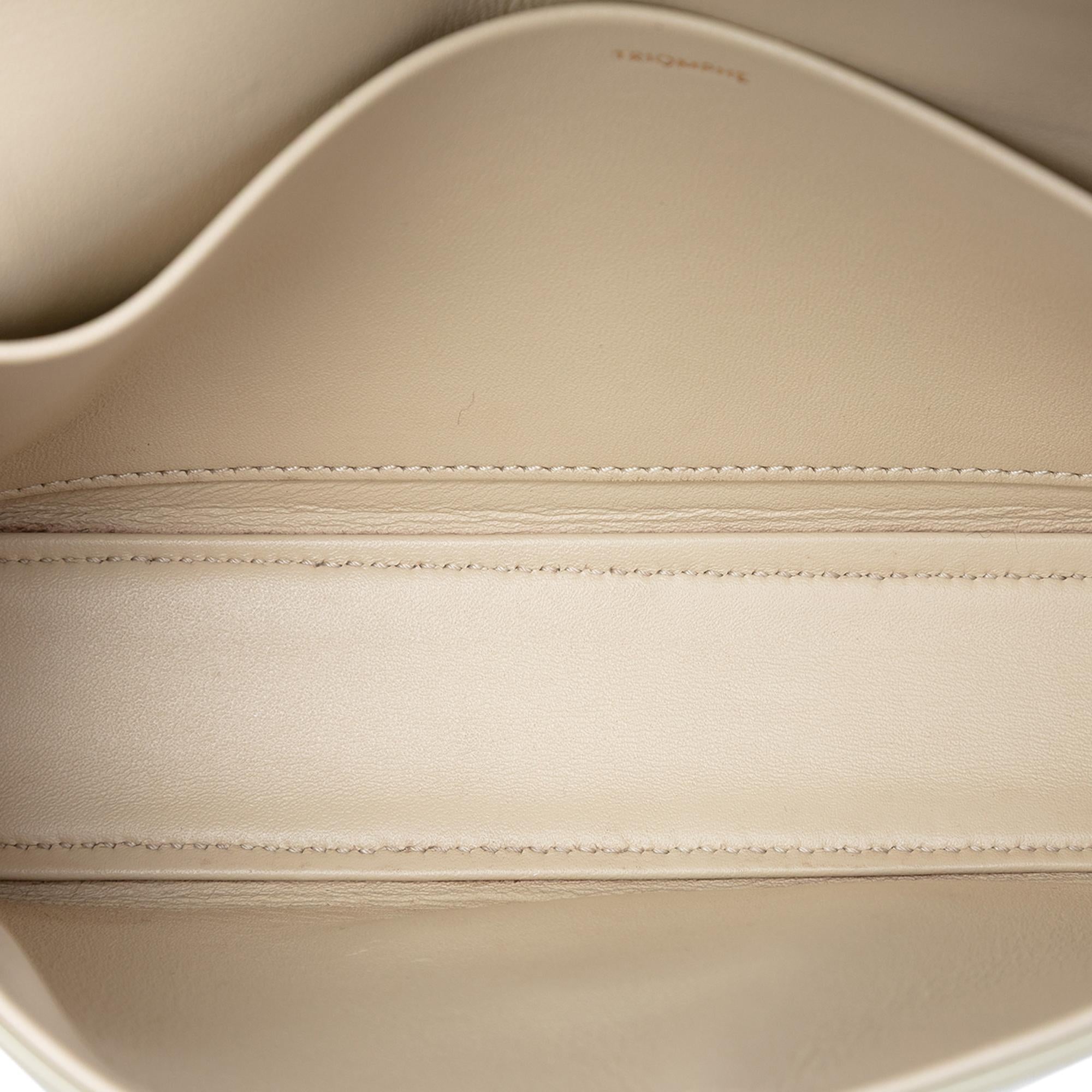 Celine Shiny Calfskin Triomphe Claude Shoulder Bag