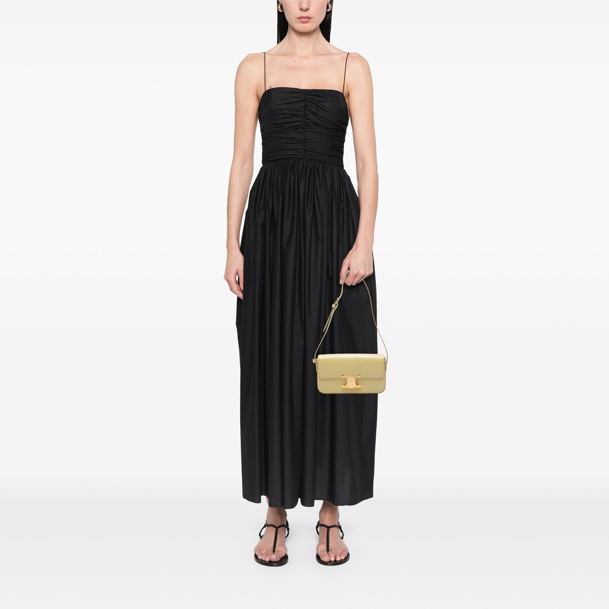 Celine Shiny Calfskin Triomphe Claude Shoulder Bag