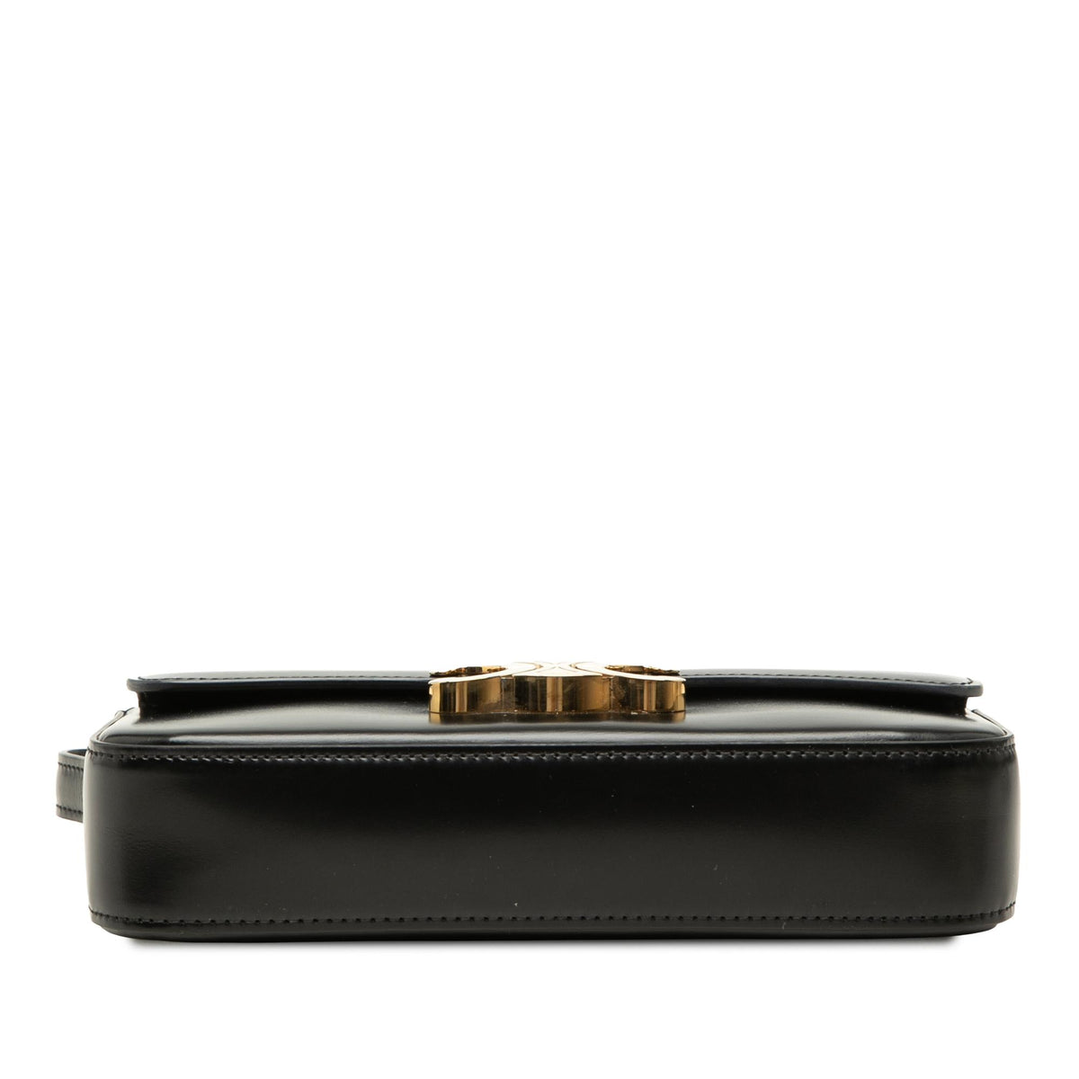 Celine Shiny Calfskin Triomphe Claude Shoulder Bag