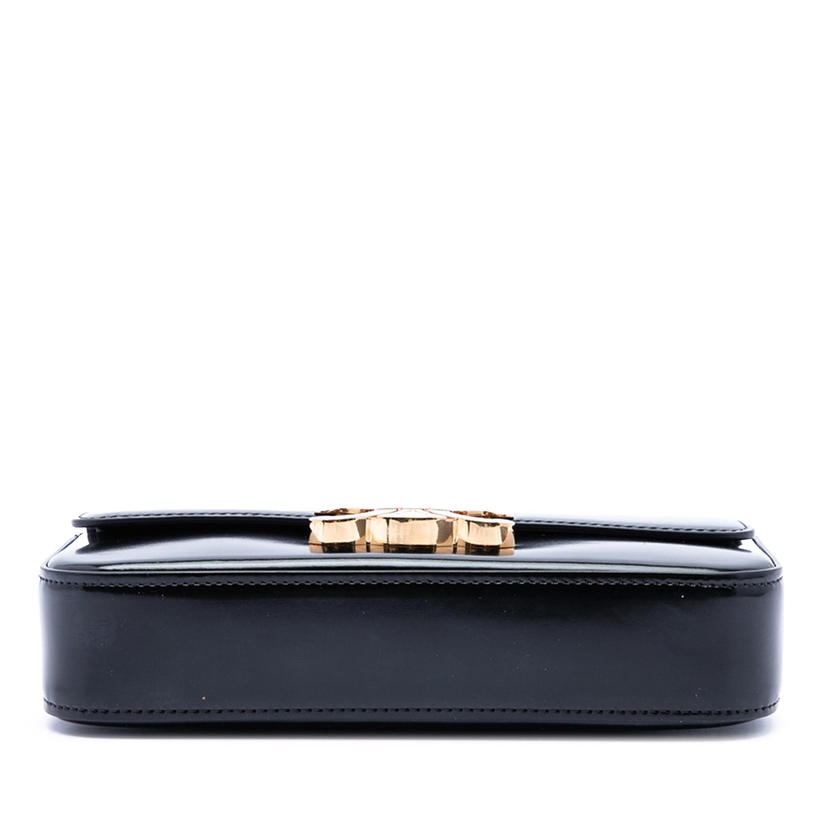 Celine Shiny Calfskin Triomphe Claude Shoulder Bag