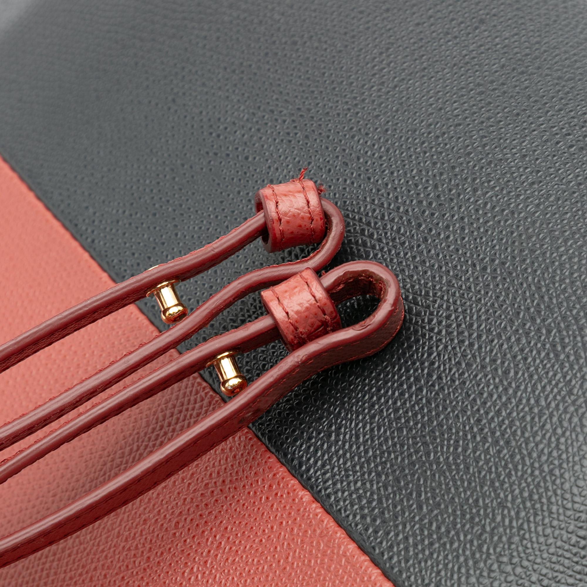 Celine Small Bicolor Leather Vertical Cabas