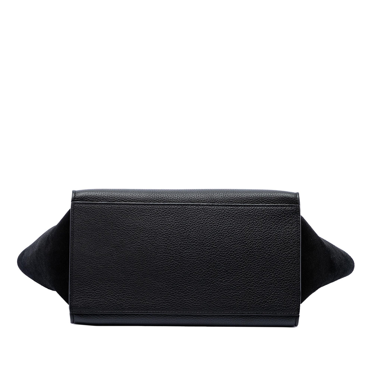Celine Small Drummed Calfskin and Suede Trapeze Satchel