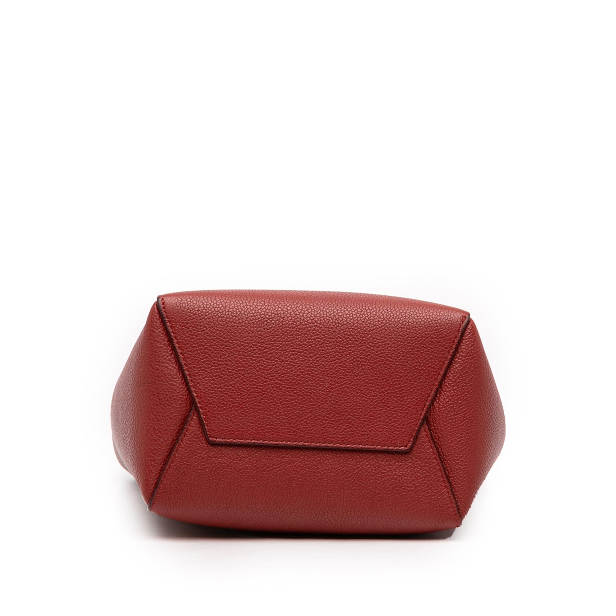 Celine Small Leather Seau Sangle Bucket Bag