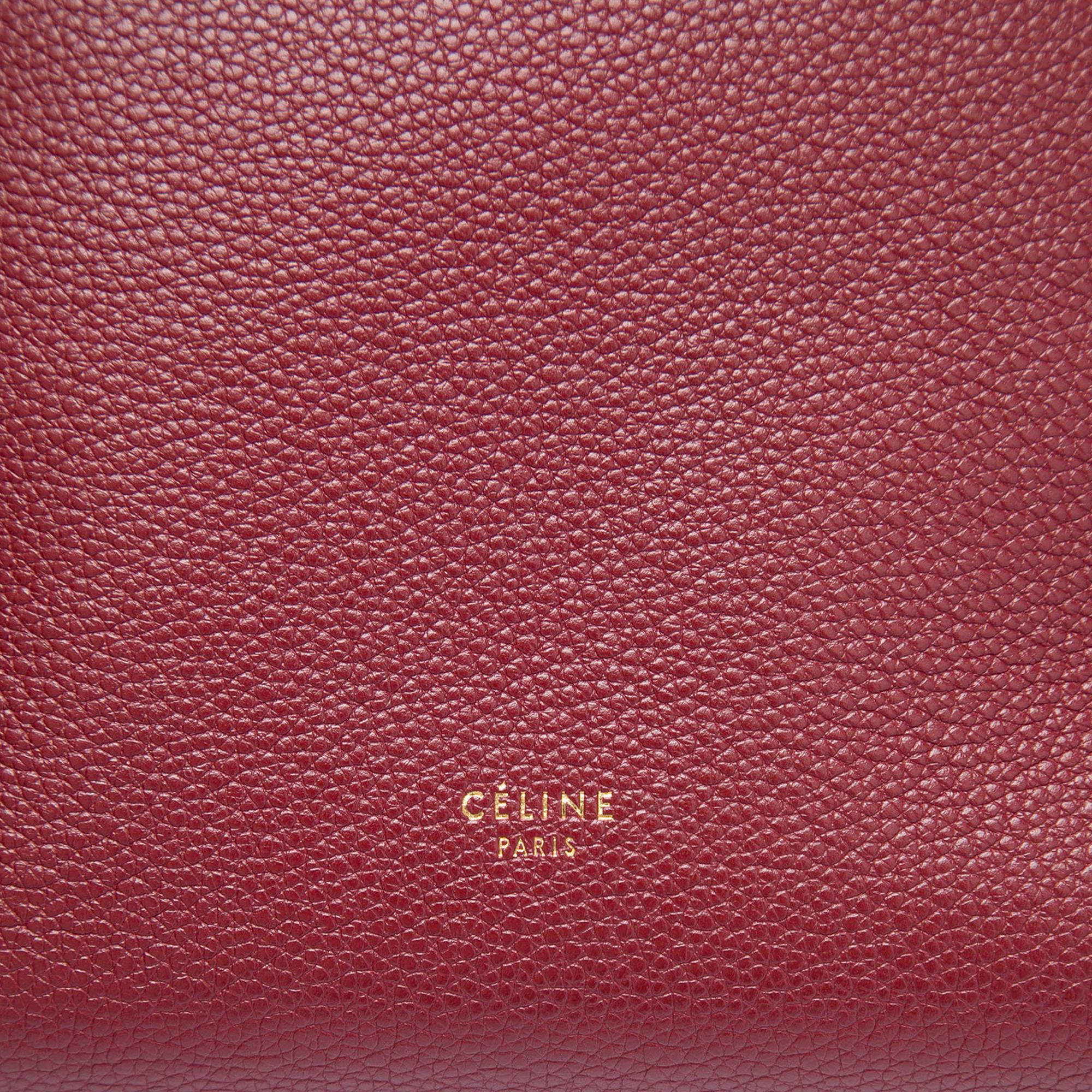 Celine Small Leather Seau Sangle Bucket Bag