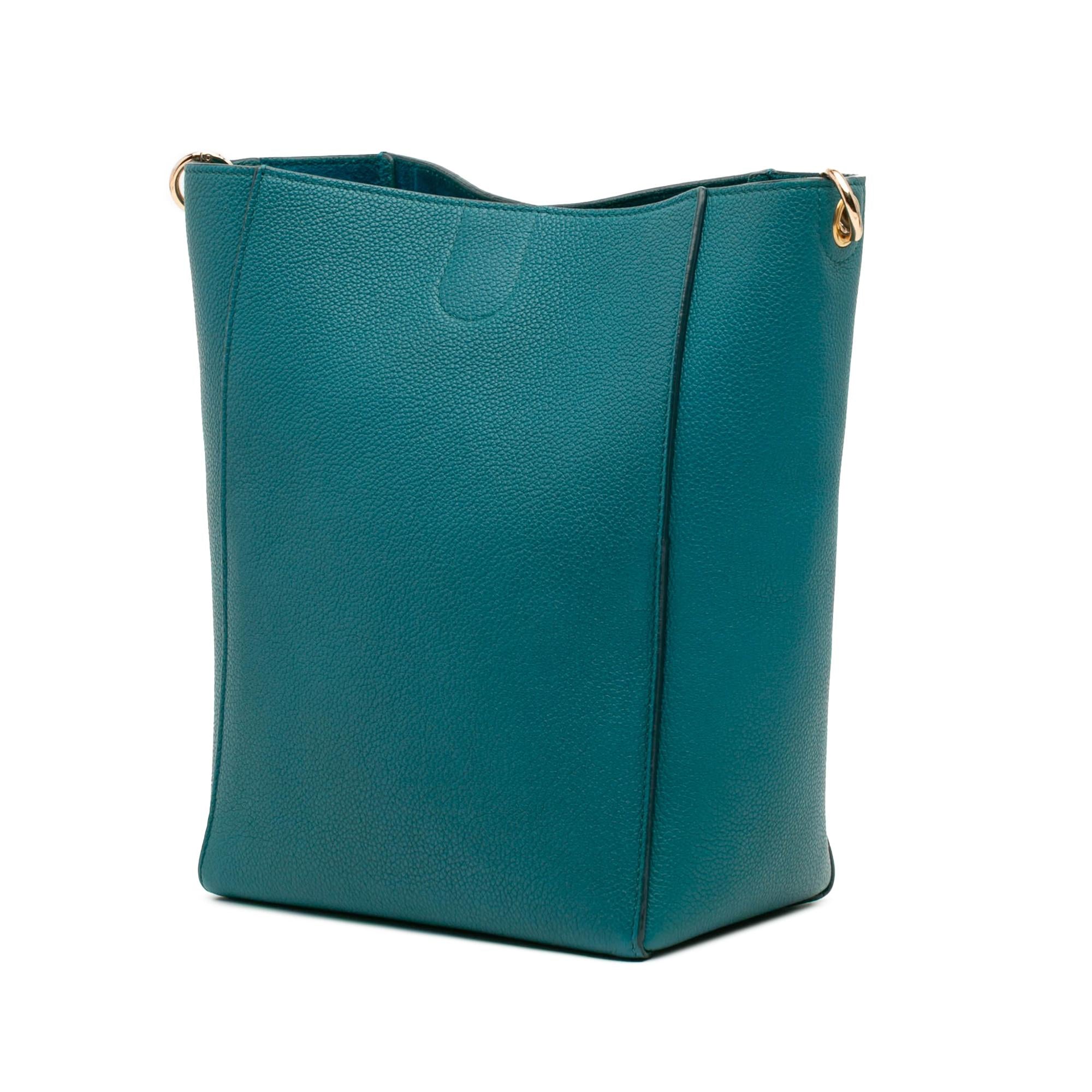 Celine Small Soft Grained Calfskin Seau Sangle Bucket Bag