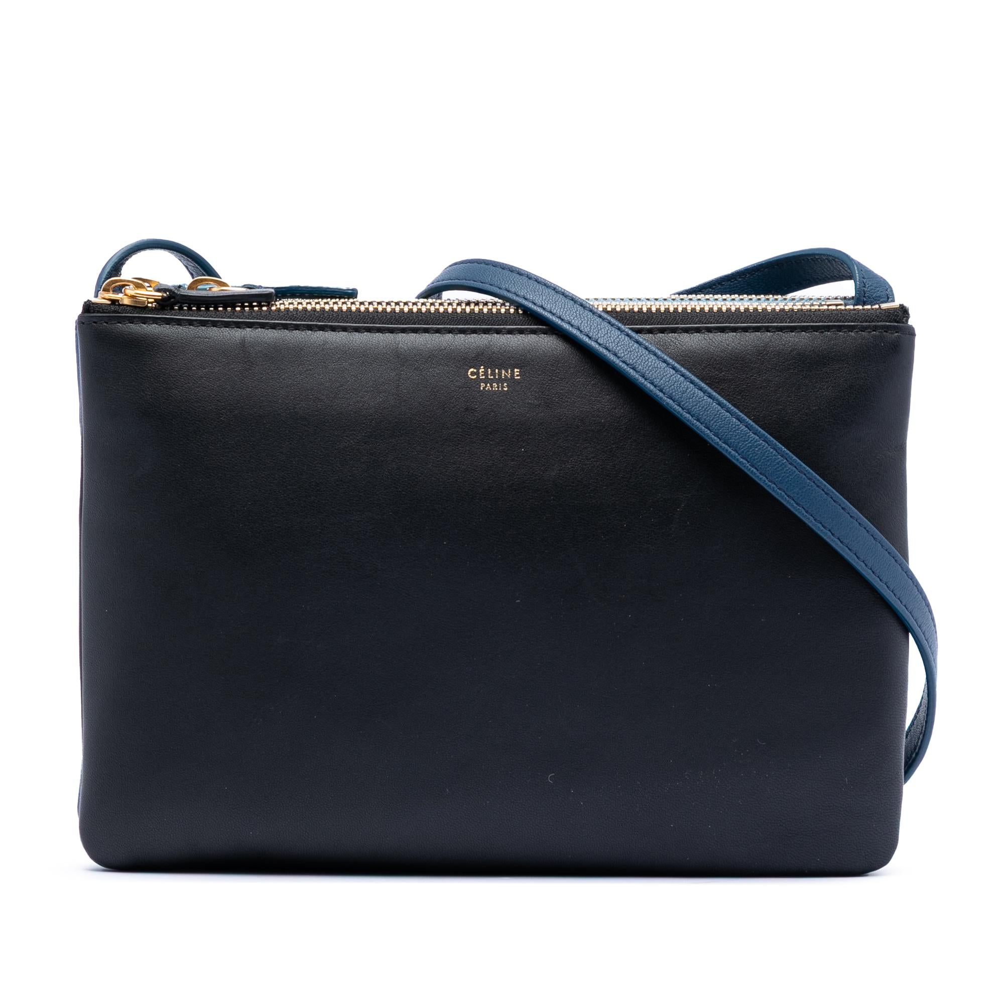 Celine Small Tricolor Lambskin Trio Crossbody