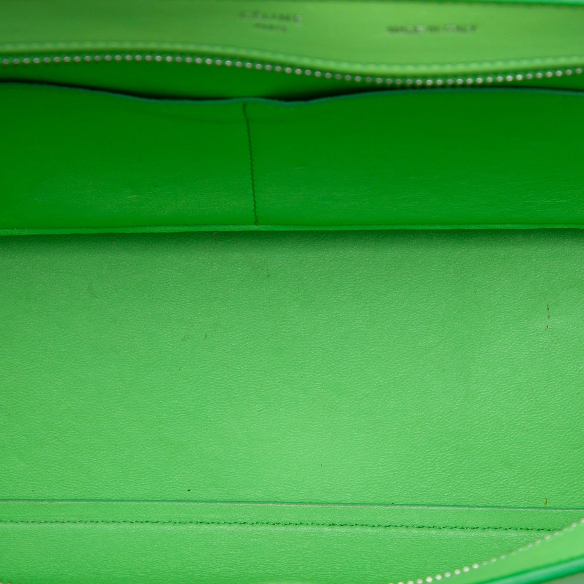 Celine Small Tricolor Leather Trapeze Satchel