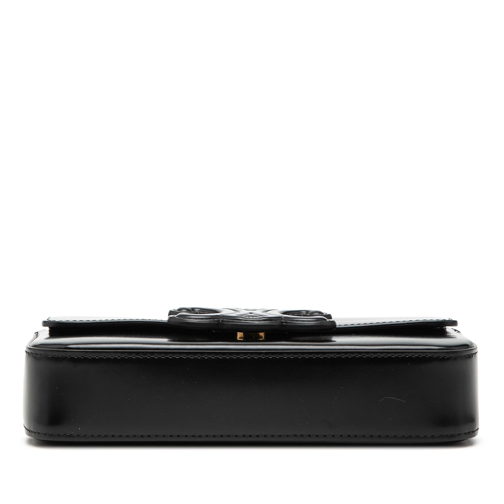 Celine Smooth Calfskin Cuir Triomphe Chain Shoulder Bag
